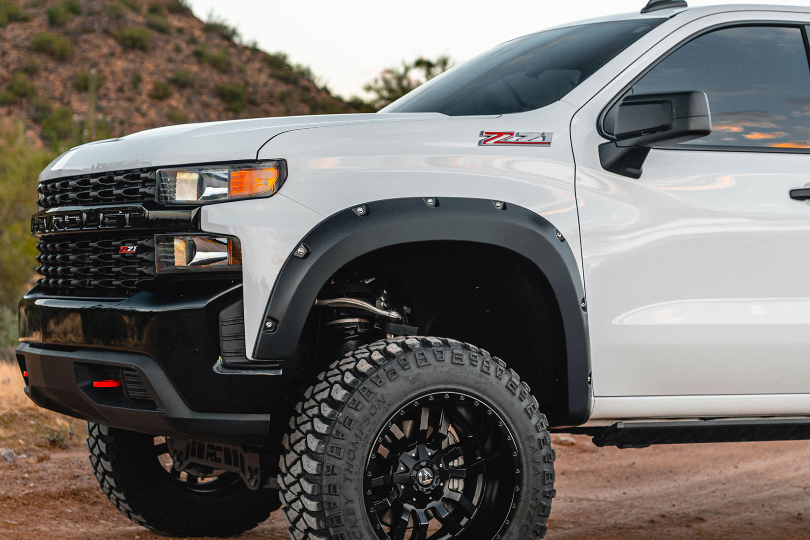Rough Country Fender Flares | Sport | GBD Cypress Gray | Chevy Silverado 1500 (22-26)