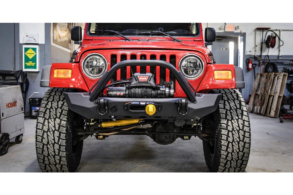 Pyro Mid-Width Front Bumper with Flat Top Stinger | Jeep Wrangler CJ/YJ/TJ -7