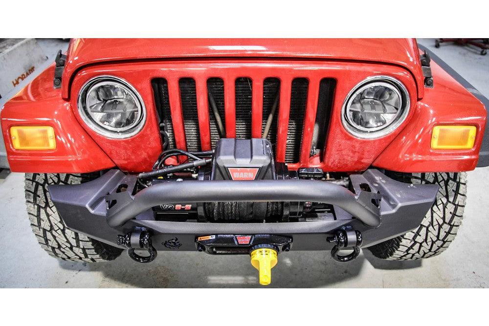 Pyro Mid-Width Front Bumper with Flat Top Stinger | Jeep Wrangler CJ/YJ/TJ -6
