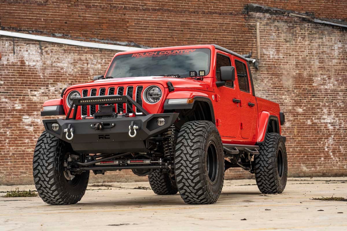 Rough Country Jeep Quad LED Light Pod Kit-BLK Ser 18-23JL/20 Gladiator 70824