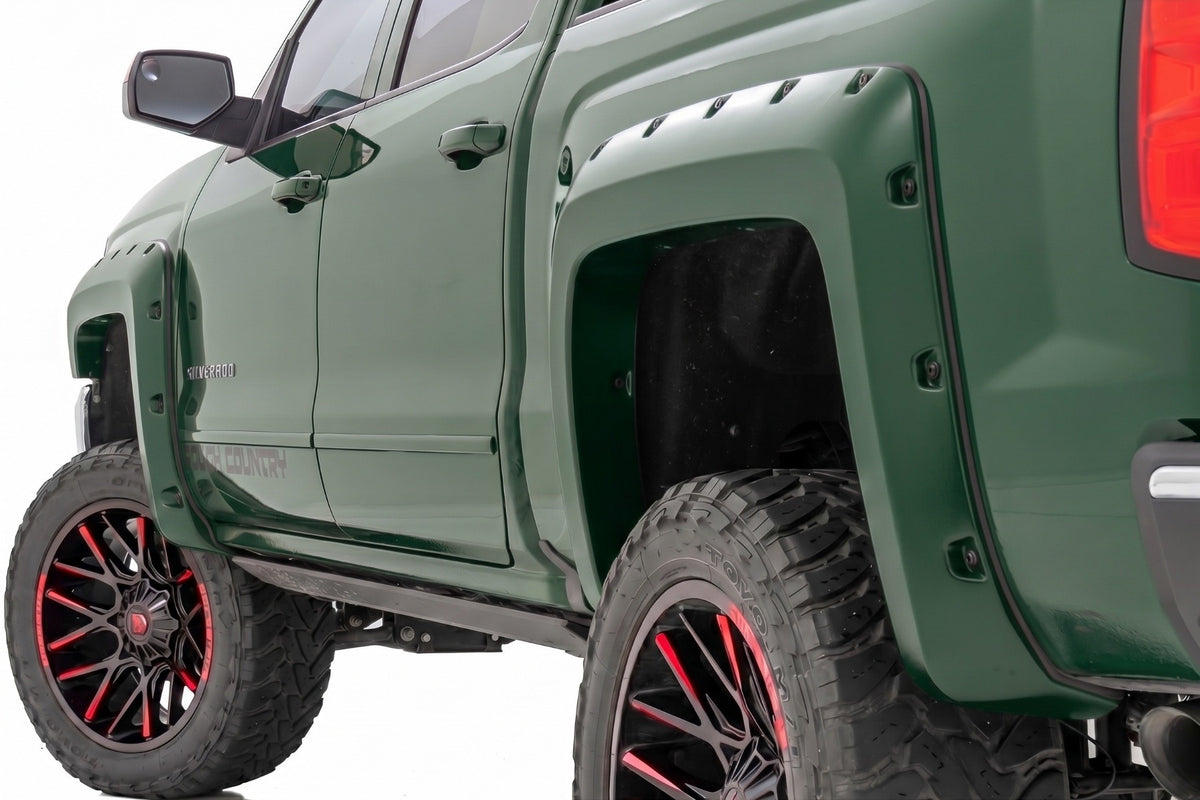 Rough Country Pocket Fender Flares Chevy Silverado 1500 14-18 / 2500HD 15-19