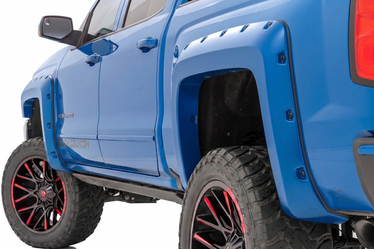 Rough Country Pocket Fender Flares Chevy Silverado 1500 14-18 / 2500HD 15-19