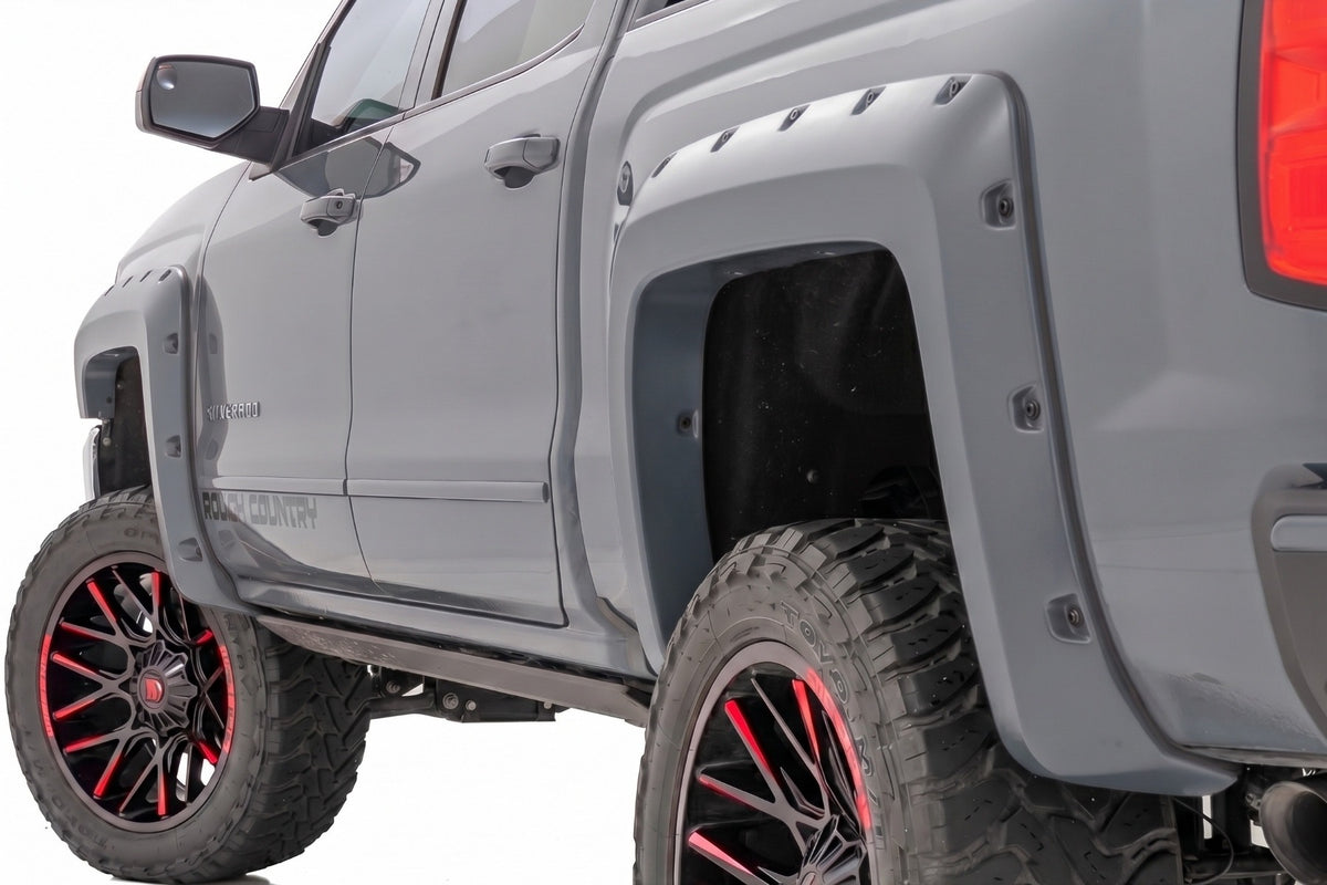 Rough Country Pocket Fender Flares Chevy Silverado 1500 14-18 / 2500HD 15-19