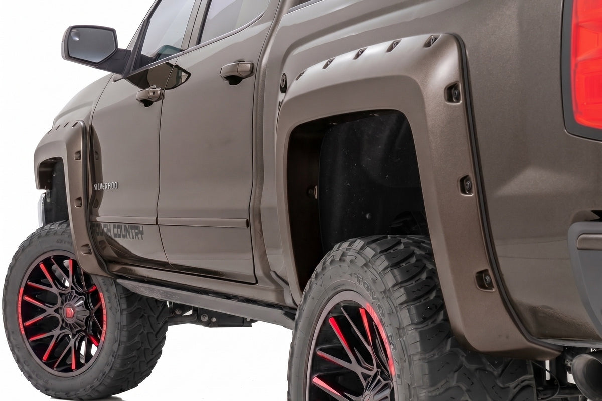 Rough Country Pocket Fender Flares Chevy Silverado 1500 14-18 / 2500HD 15-19