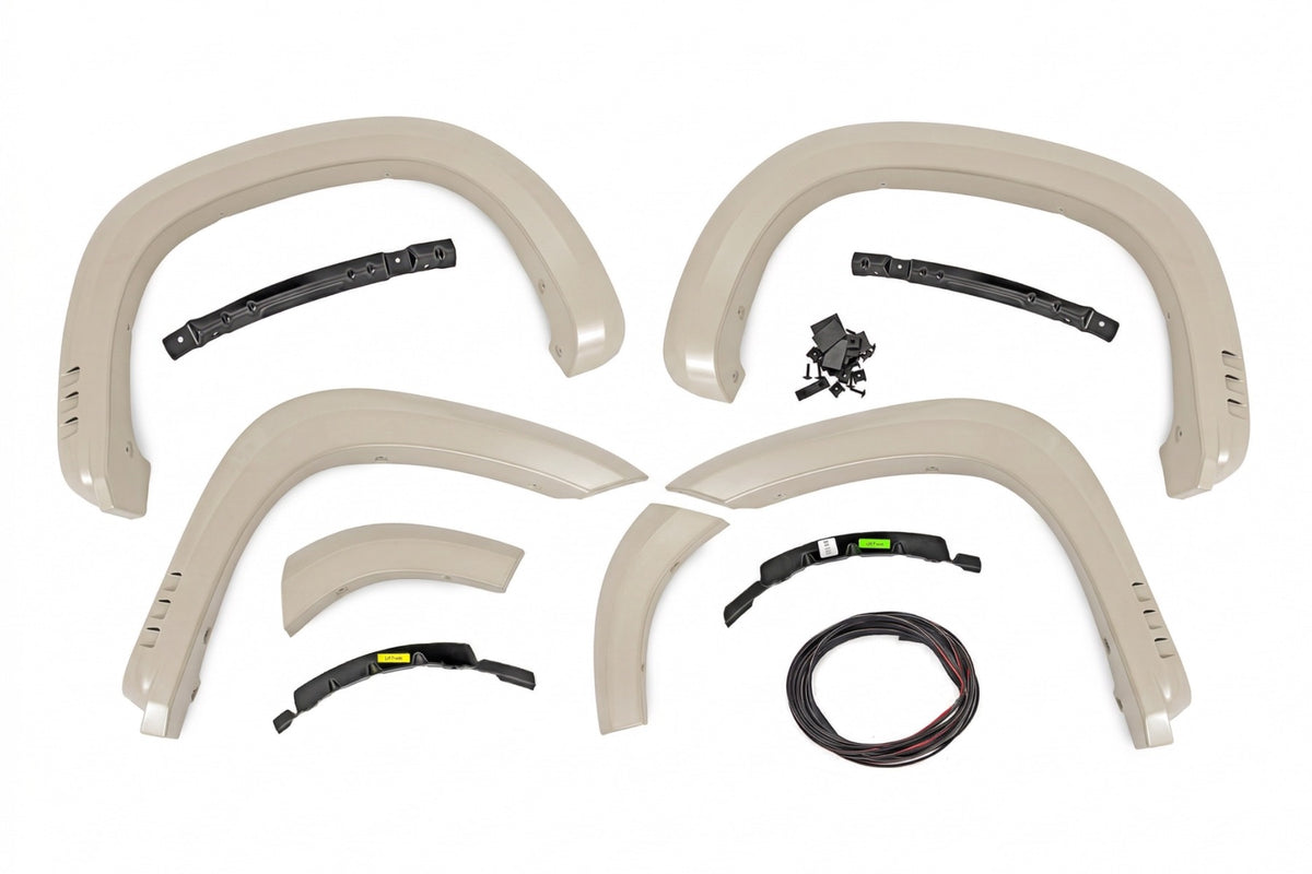 Rough Country SF1 Fender Flares | G42 White Sands | Chevy Silverado 1500 19-26 F-C319201A-G42