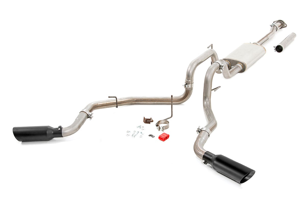 Rough Country Dual Cat-Back Exhaust System w/Black Tips 15-20 F-150 96006