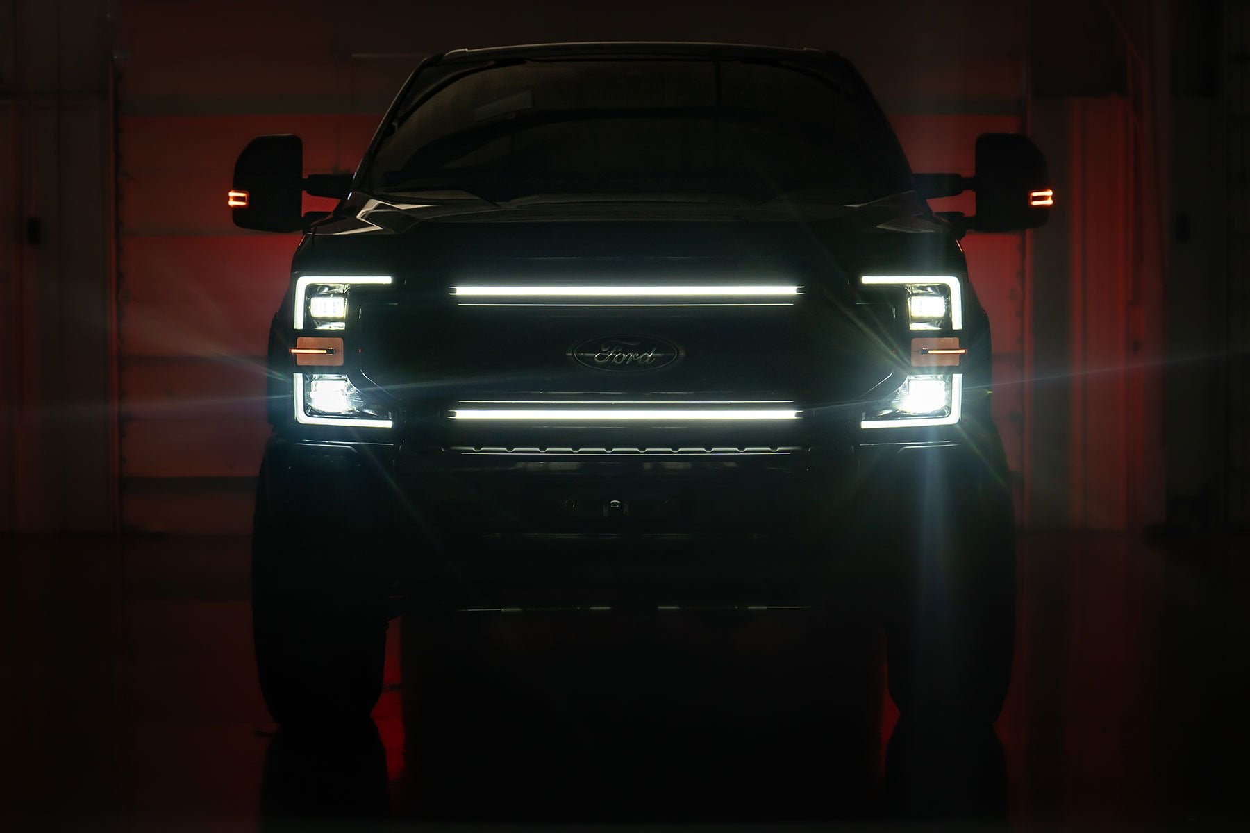 Rough Country LED Light Kit Grille Mount 30 Inch DRL for Ford F-250/F-350 17-22 70990A