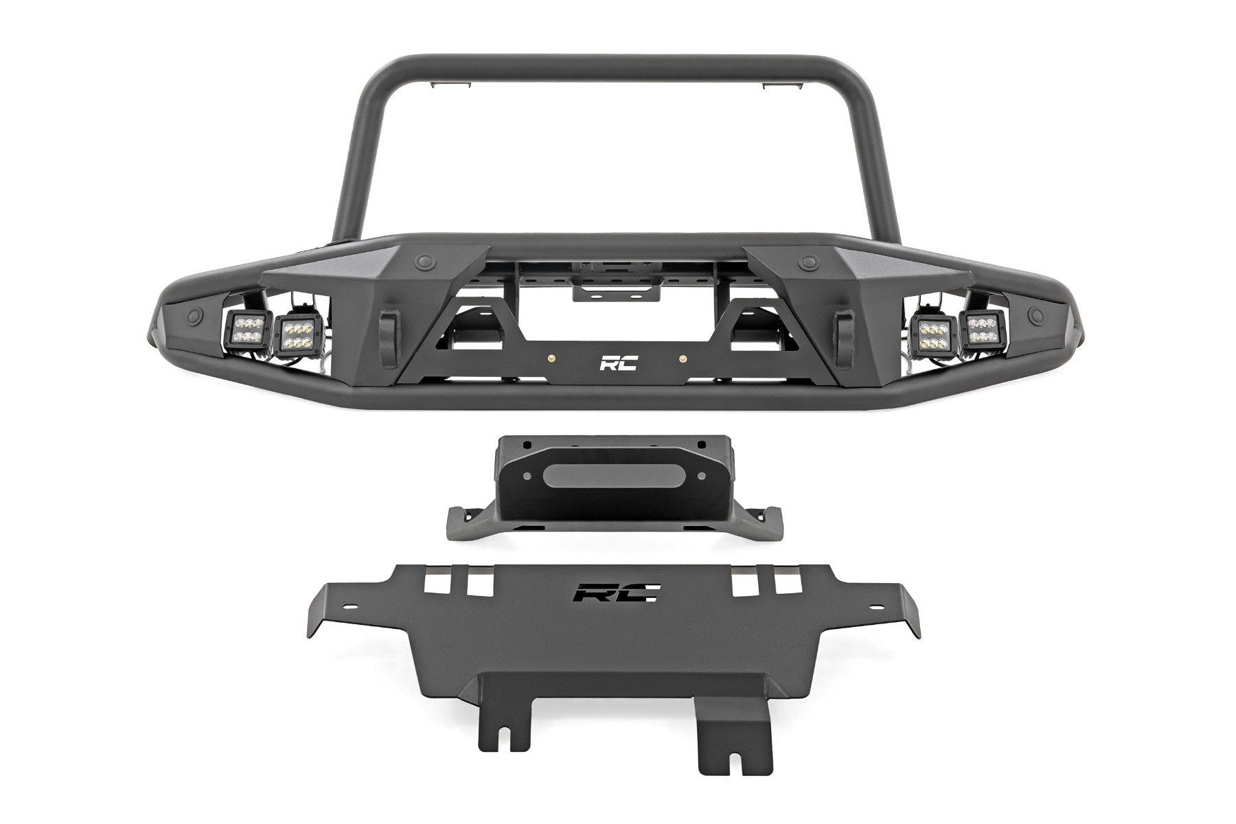 Rough Country Front Bumper Tubular w/Winch Plate Ford Bronco 21-23 51205