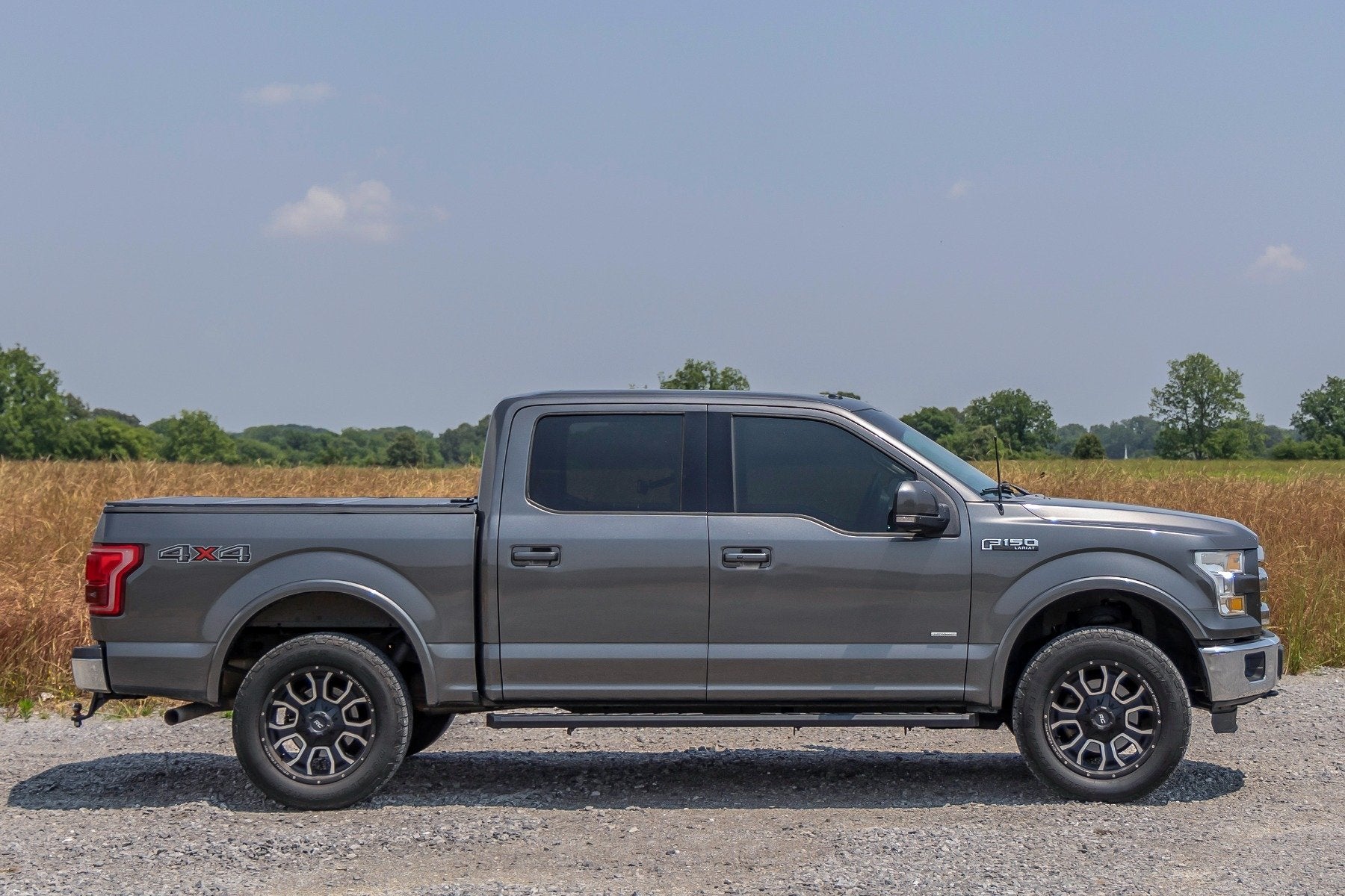 Rough Country BA2 Running Board | Side Step Bars | for Ford F-150/F-250/F-350 2WD/4WD (15-26) 41010A