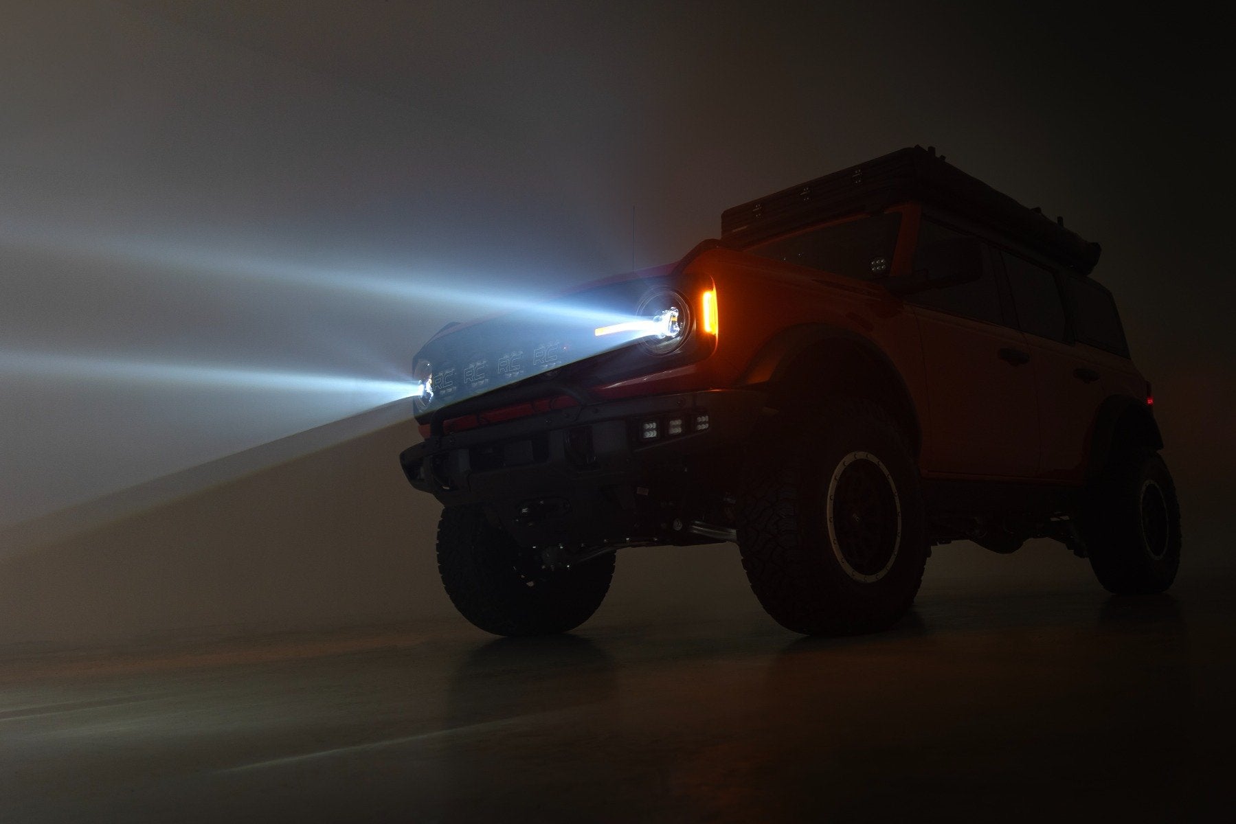 Rough Country DRL Halo LED Headlights DOT Approved Ford Bronco 21-24 RC RCH5500