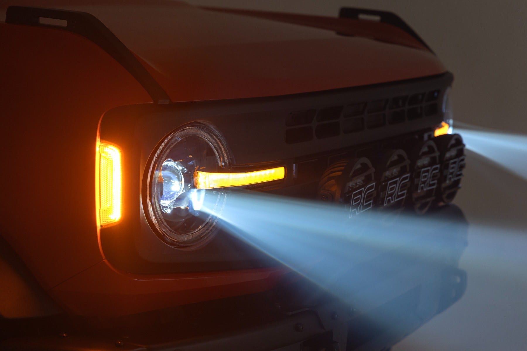 Rough Country DRL Halo LED Headlights DOT Approved Ford Bronco 21-24 RC RCH5500