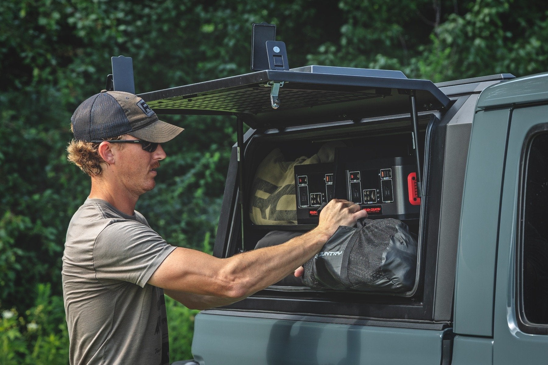 Rough Country Bed Cap Passenger Shelf Storage Bin for Jeep Gladiator JT 20-25 734055