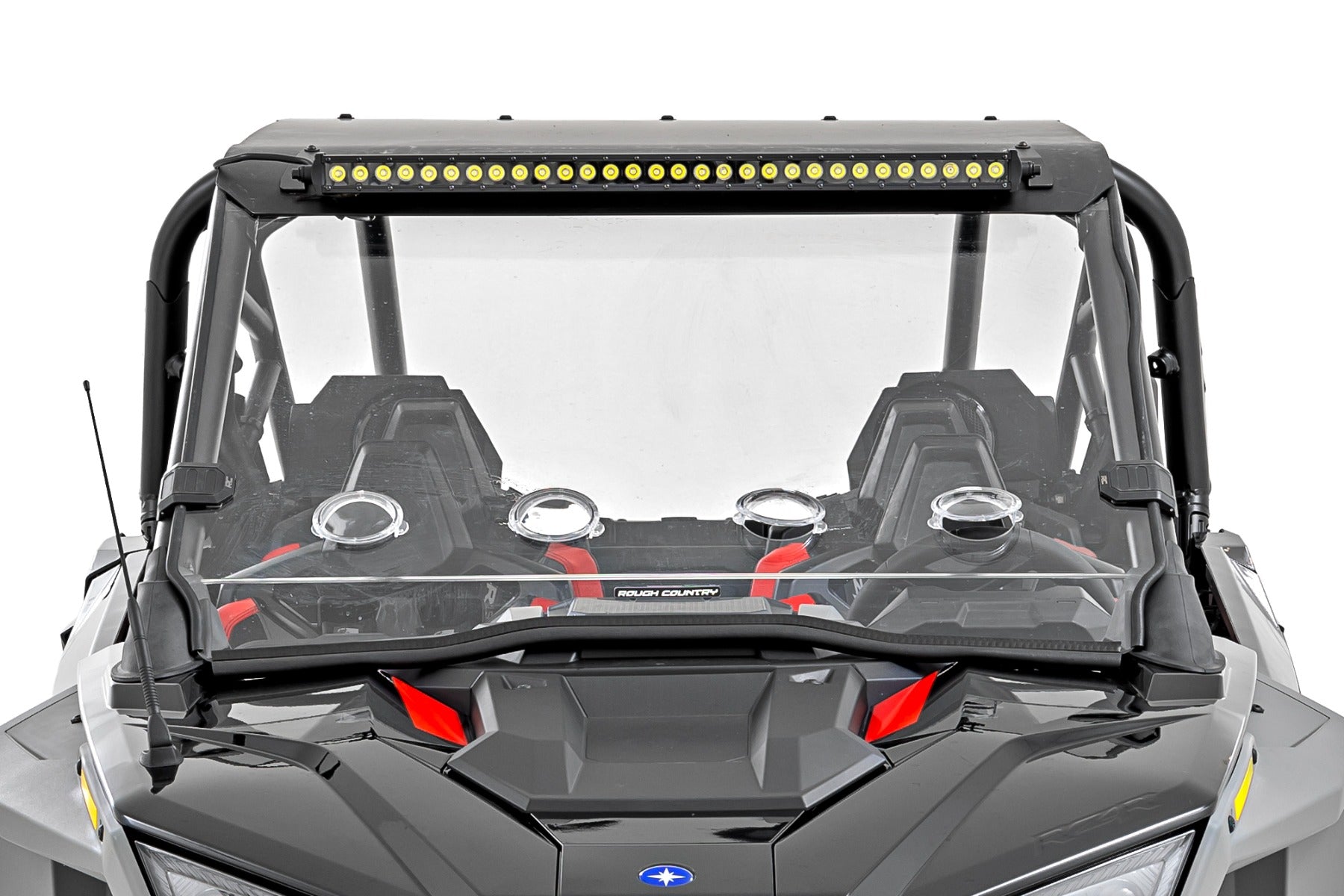 Rough Country 30" Single Row Blk Series White DRL Polaris RZR Turbo R 4WD 93161