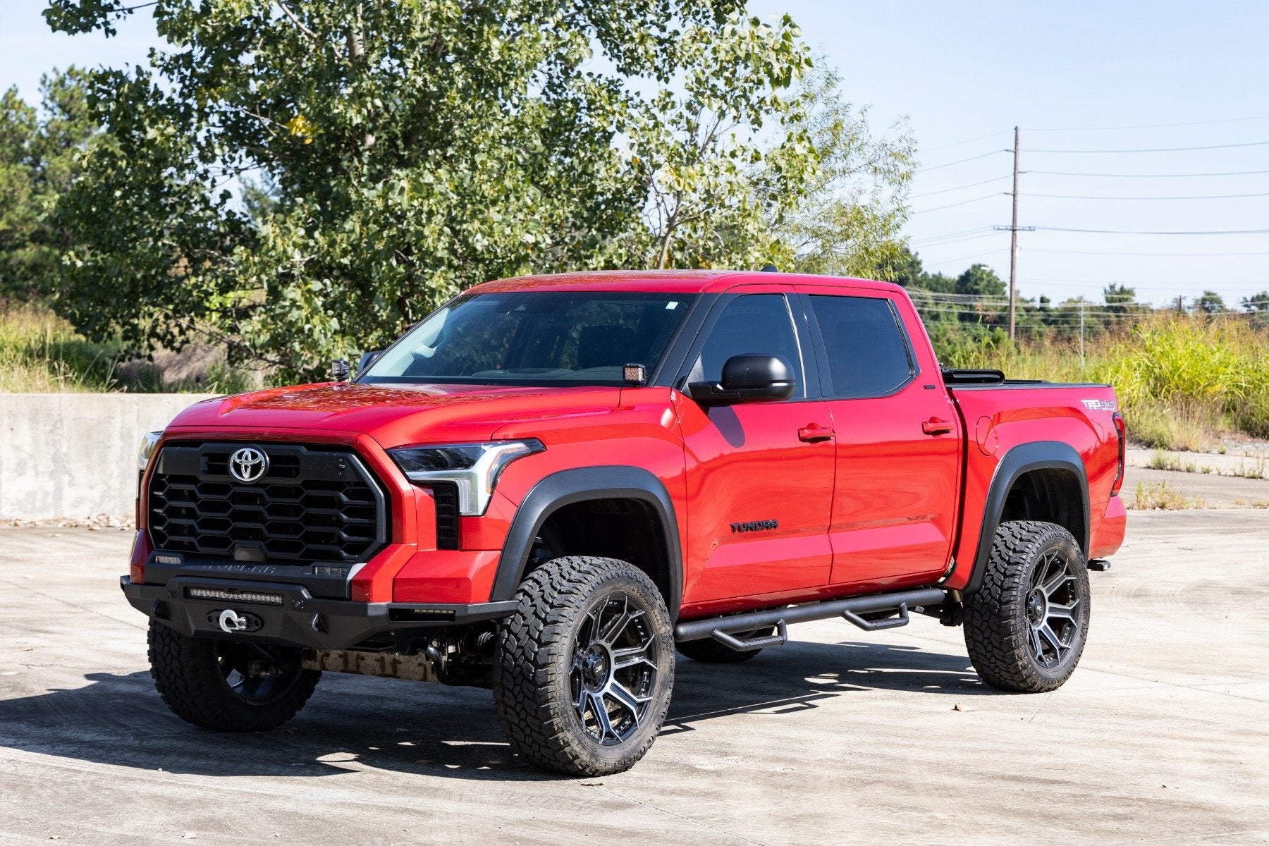 Rough Country Nerf Steps | Cab Length | Crew Max | for Toyota Tundra 2WD/4WD (2022-2025) 72002B