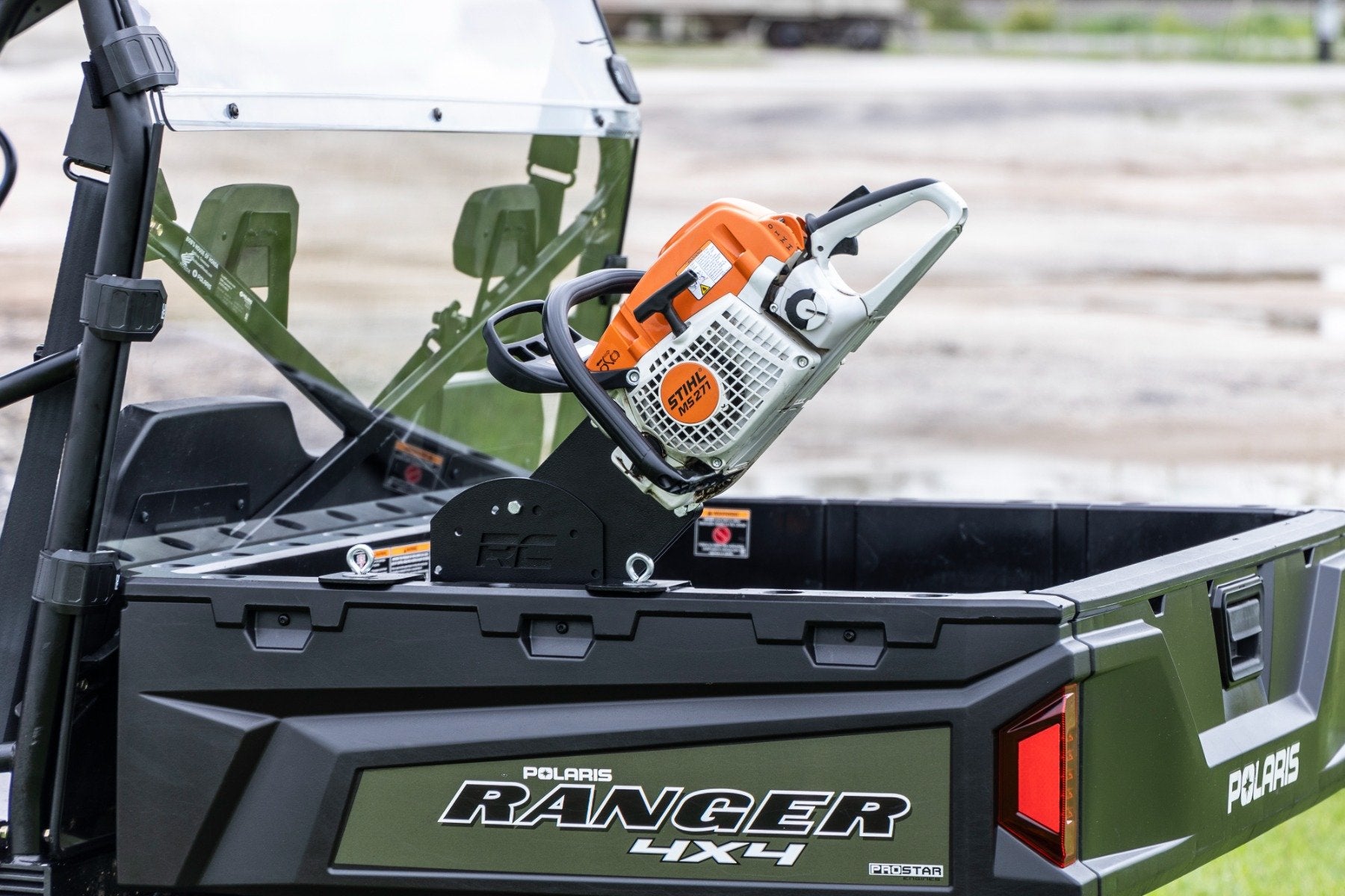 Rough Country Chainsaw Carrier Bed Side Mount Multiple Makes & Models (Polaris) 93195
