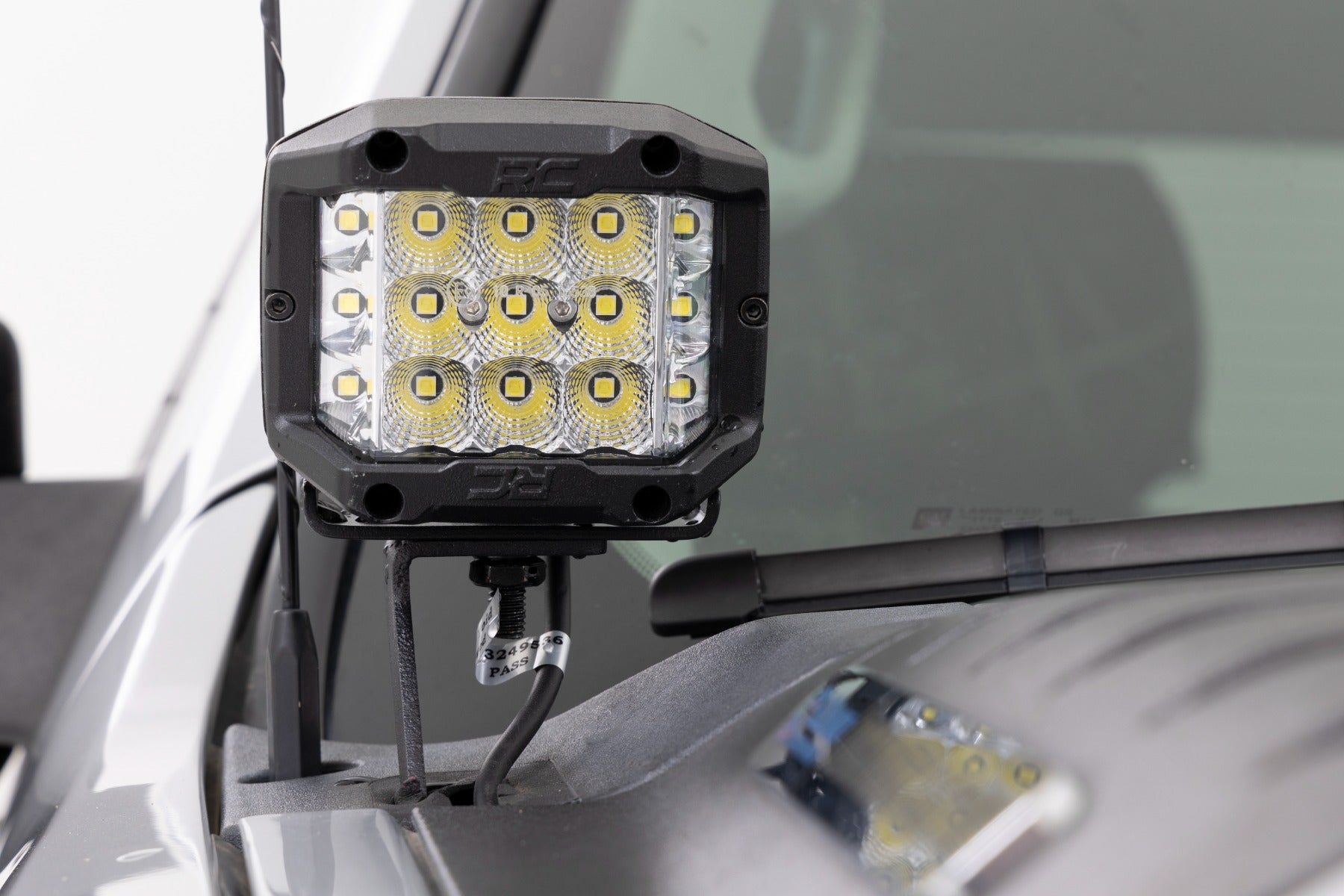 Rough Country LED Light Ditch Mount 2" Black Pair Amber DRL Chevy 1500 2007-2013 71061