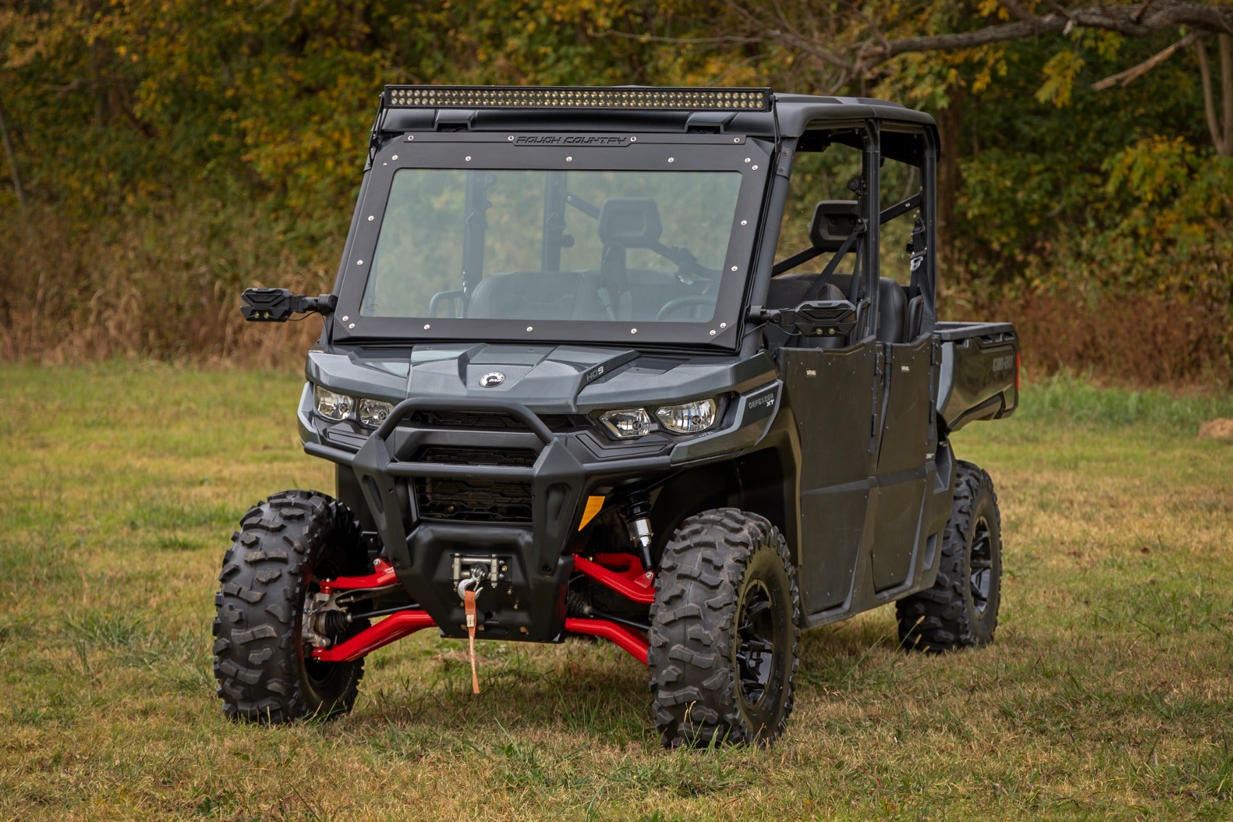 Rough Country Aluminum Arms High Clearance w/ 2" Forward Offset Can-Am Defender 97041RED