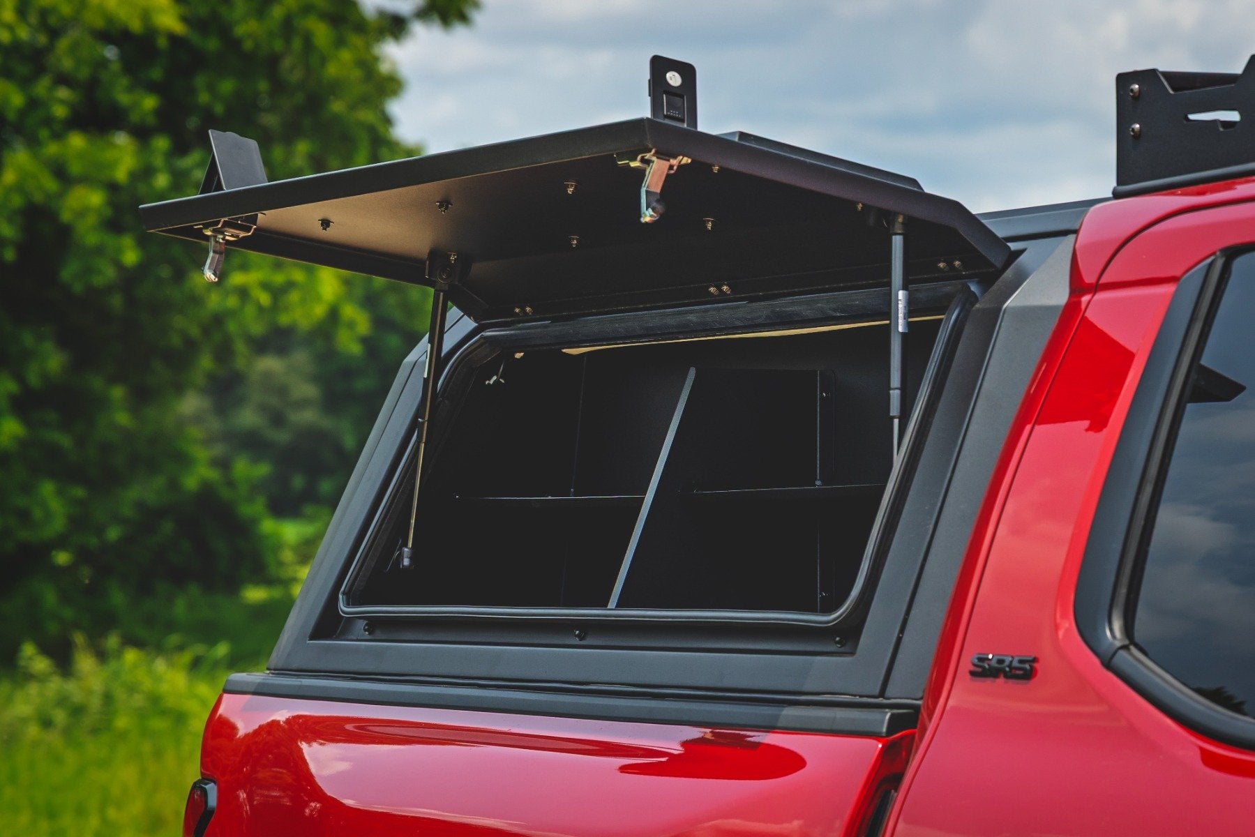 Rough Country Bed Cap Side Shelf Storage Bin | Passengers Side | for Toyota Tacoma (16-26) 734075