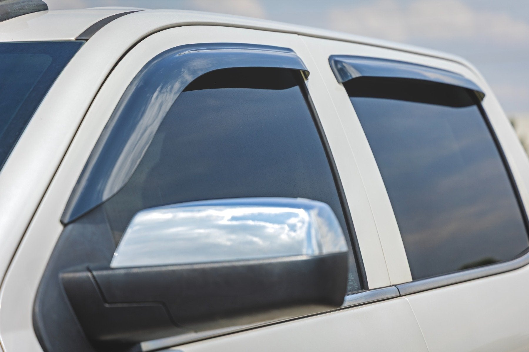 Rough Country Side Window Deflectors | Tape On Rain Guard | Chevy/GMC 1500/2500HD/3500HD 2WD/4WD