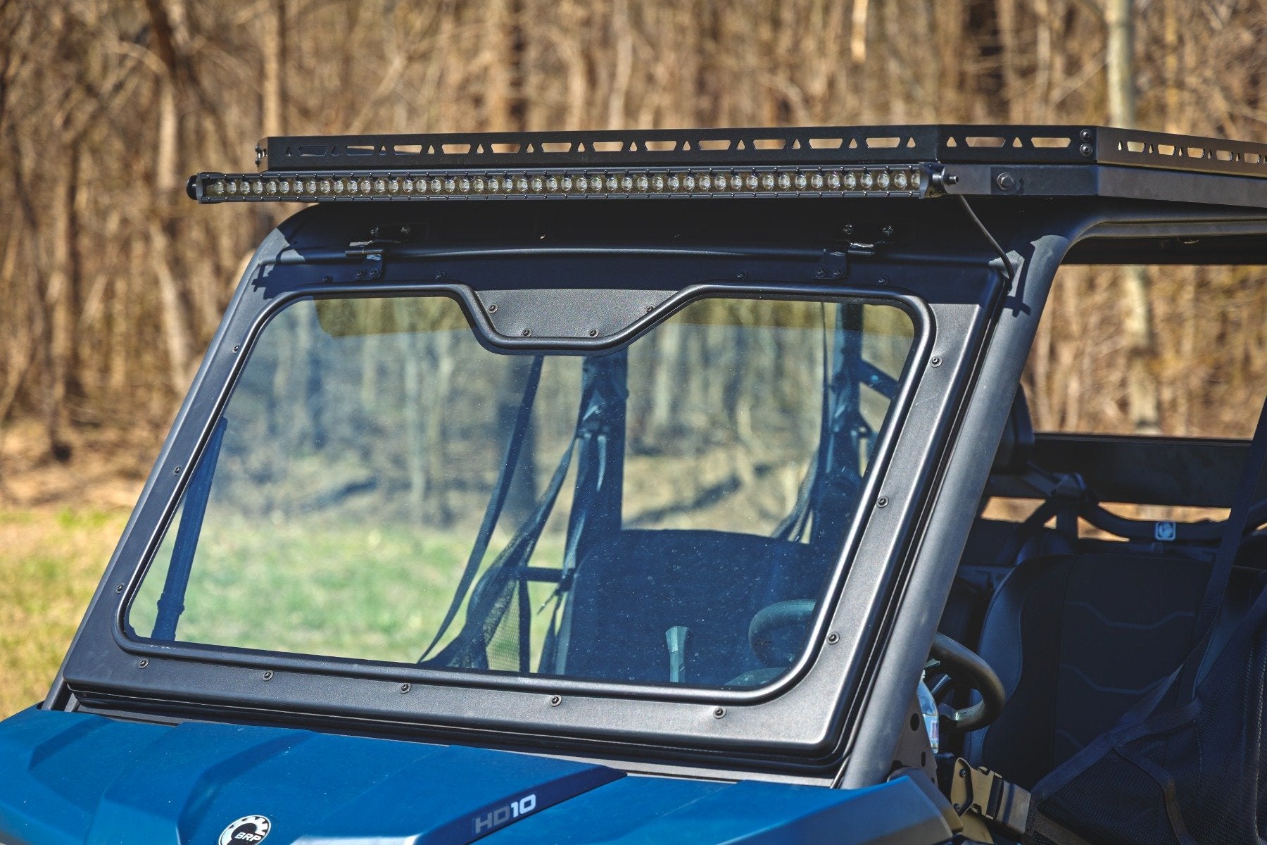 Rough Country LED Light | Deck Roof | 50" Blk Single Row | Can-Am Defender MAX HD10