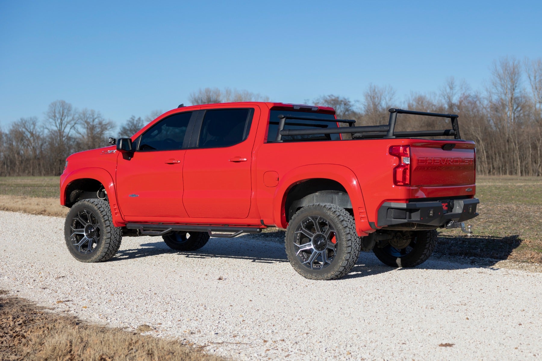 Rough Country Bed Rack Half Rack Aluminum Chevy Silverado 1500 2019-2026 10204