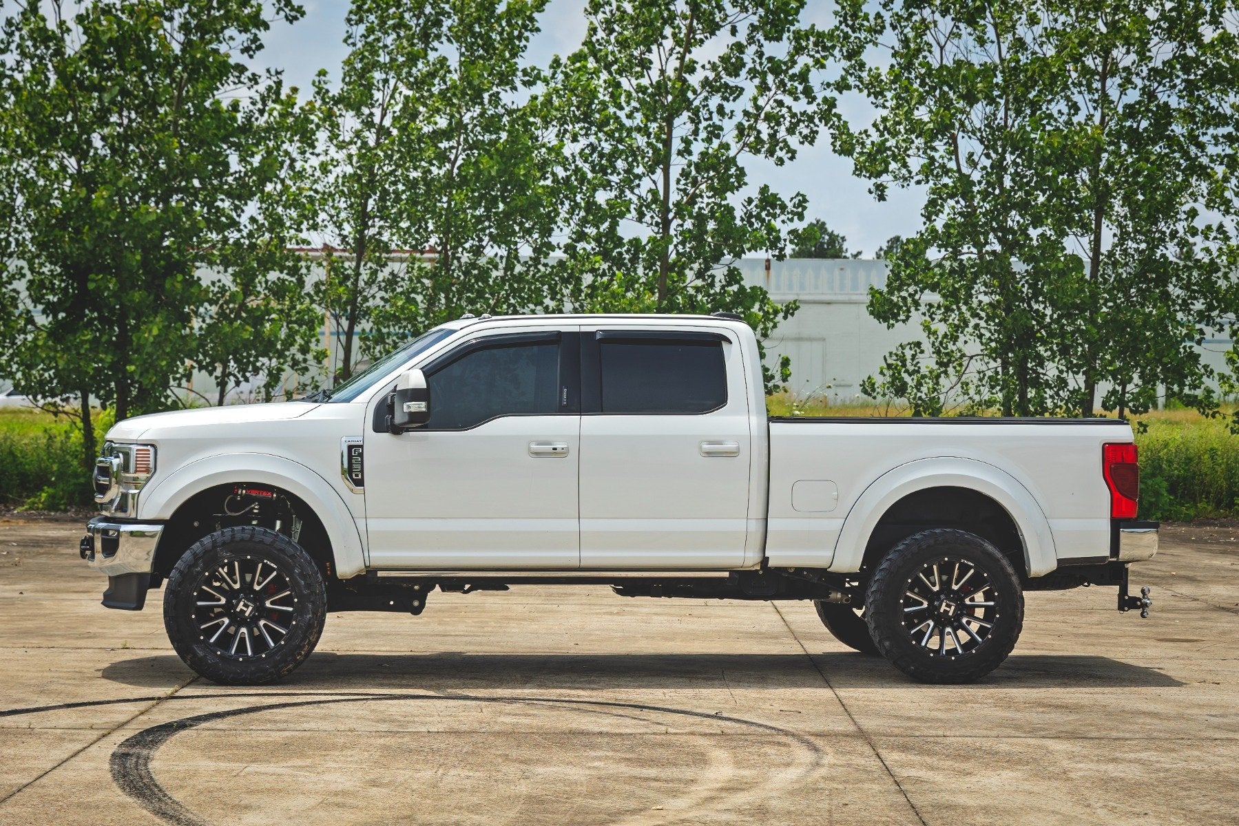 Rough Country Side Window Deflectors | Tape On Rain Guard | for Ford F-150 (17-25)/F-250 (15-26)