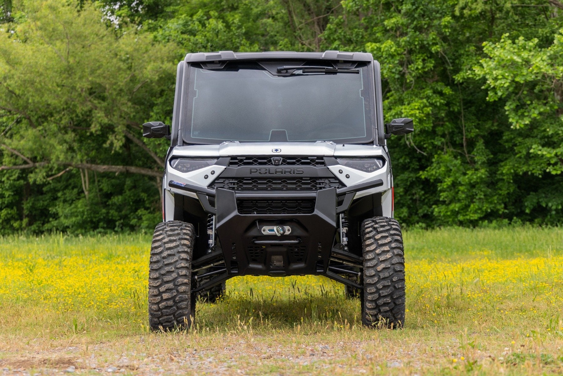 Rough Country Black Aluminum Control Arms | 2" Forward Offset | Polaris Ranger XP 1000 93174BLK