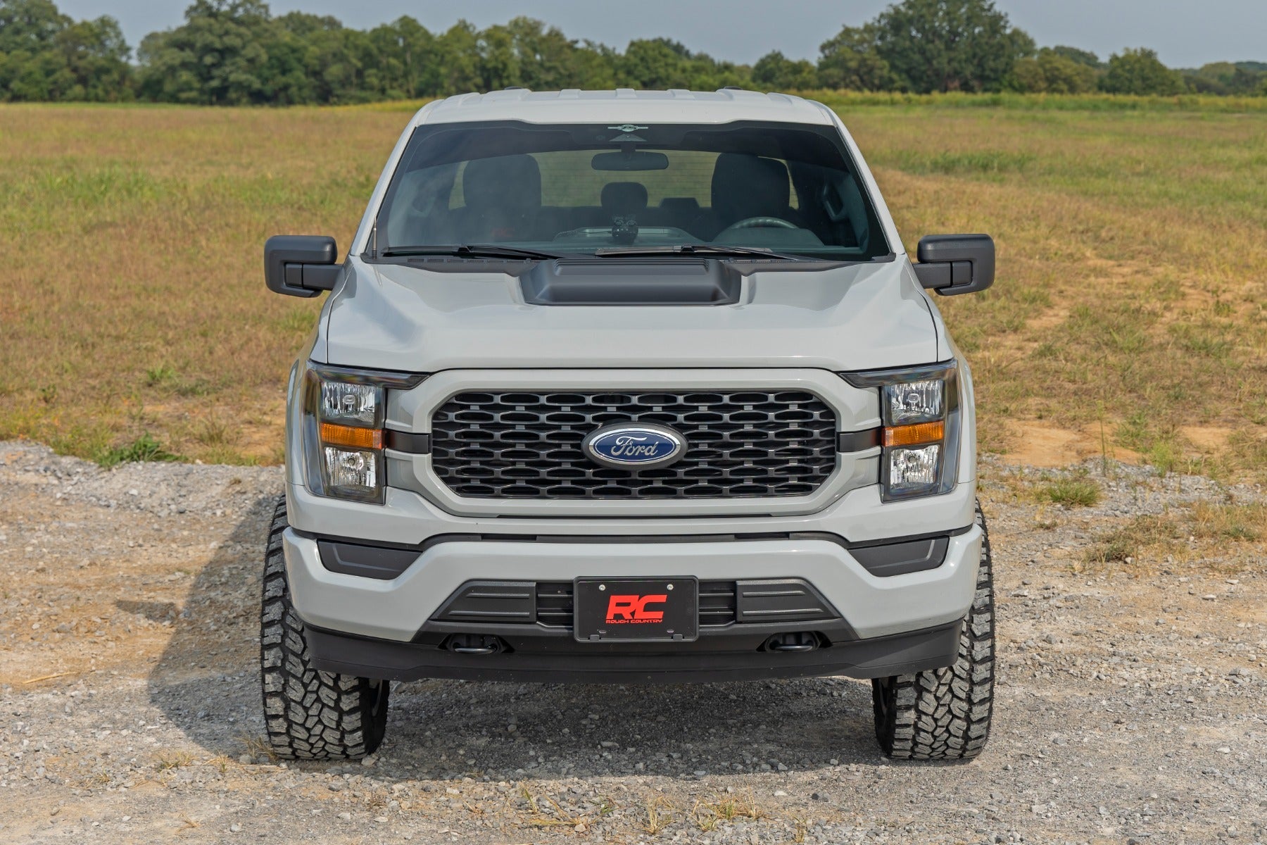 Rough Country Hood Scoop A3 Space White Ford F-150 21-24 HS30010-A3