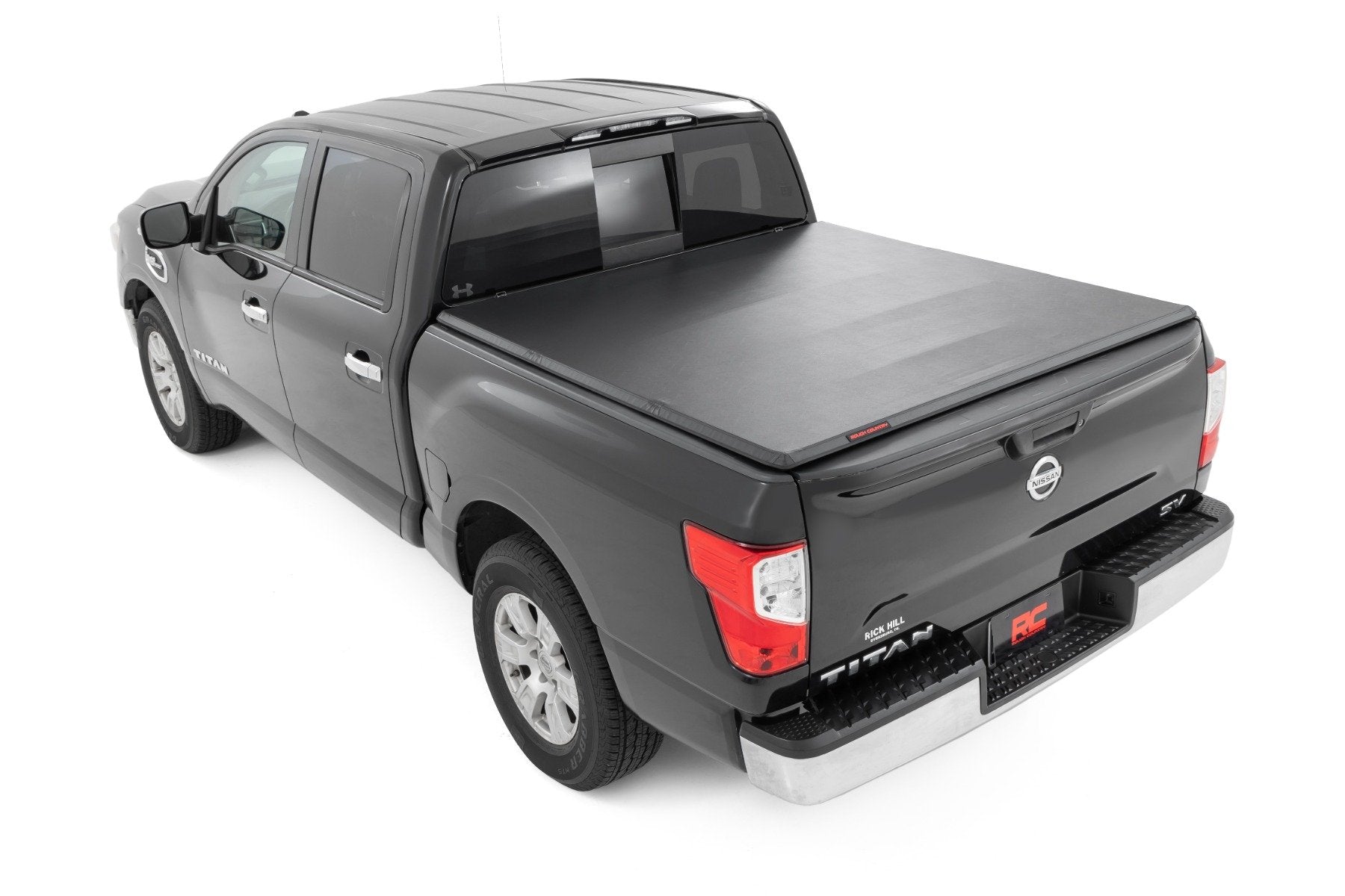 Rough Country Soft Tri-Fold Bed Cover | 5'7" Bed | for Nissan Titan 2017-2024 41816555A