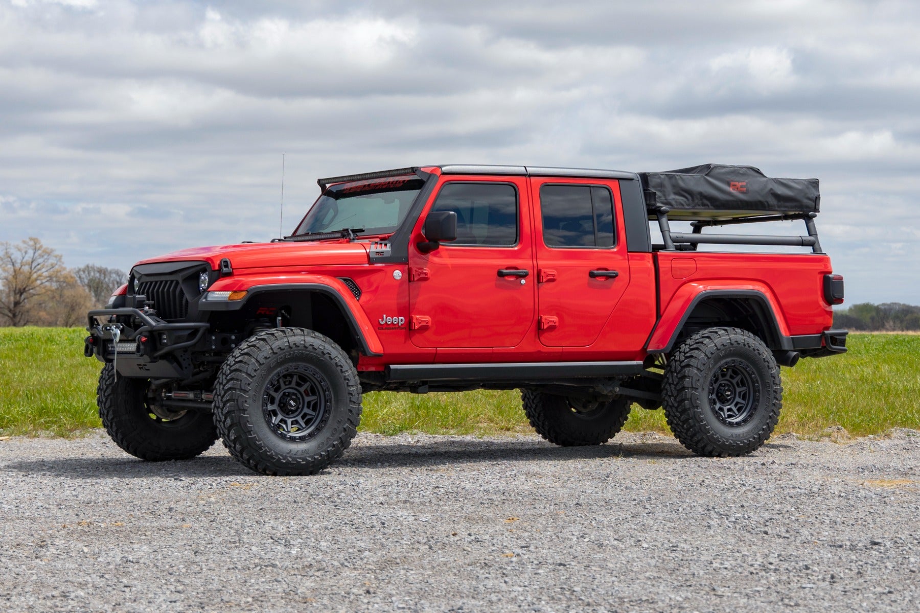 Rough Country Bed Rack Half Rack Aluminum for Jeep Gladiator JT 4wd 20-25 10644
