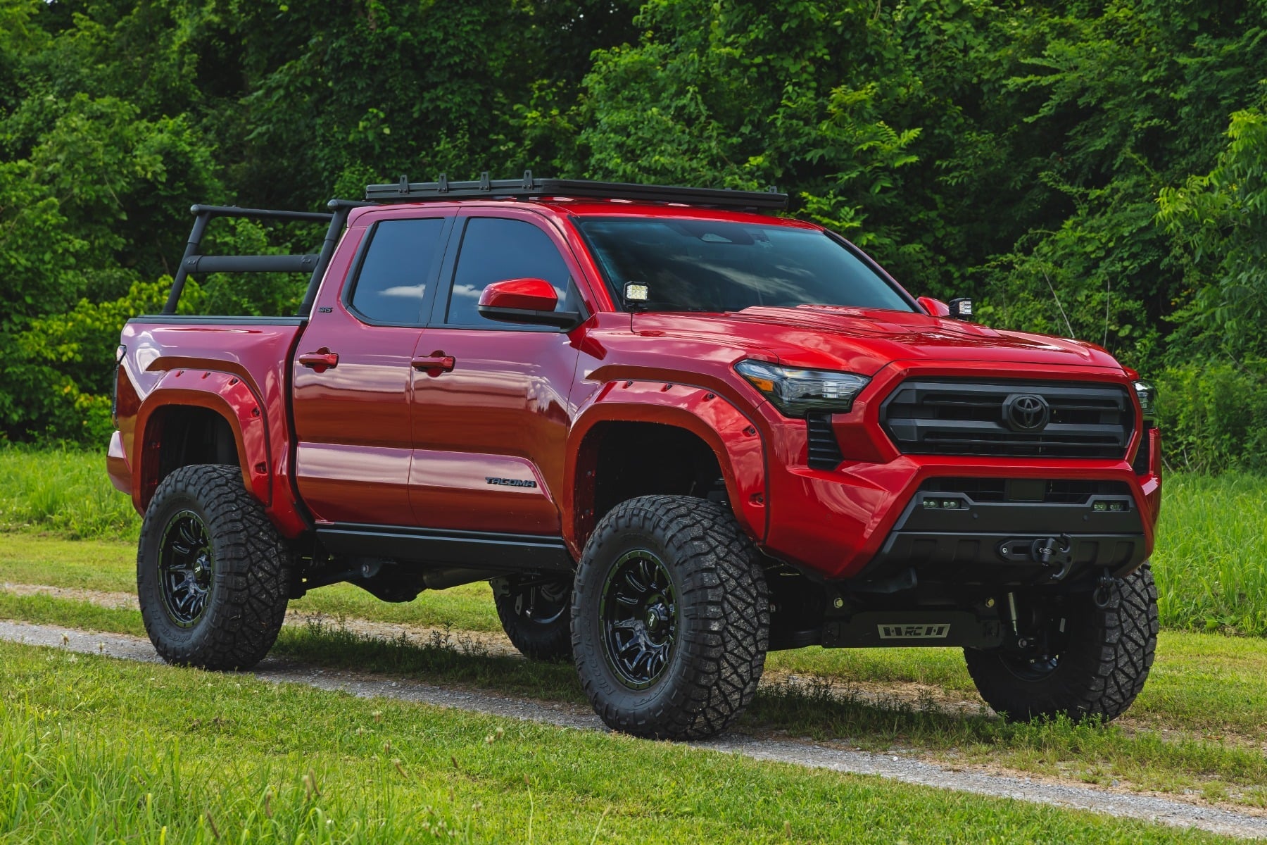 Rough Country Bed Rack Powered Cover Compatible Aluminum for Toyota Tacoma 24-26 73141
