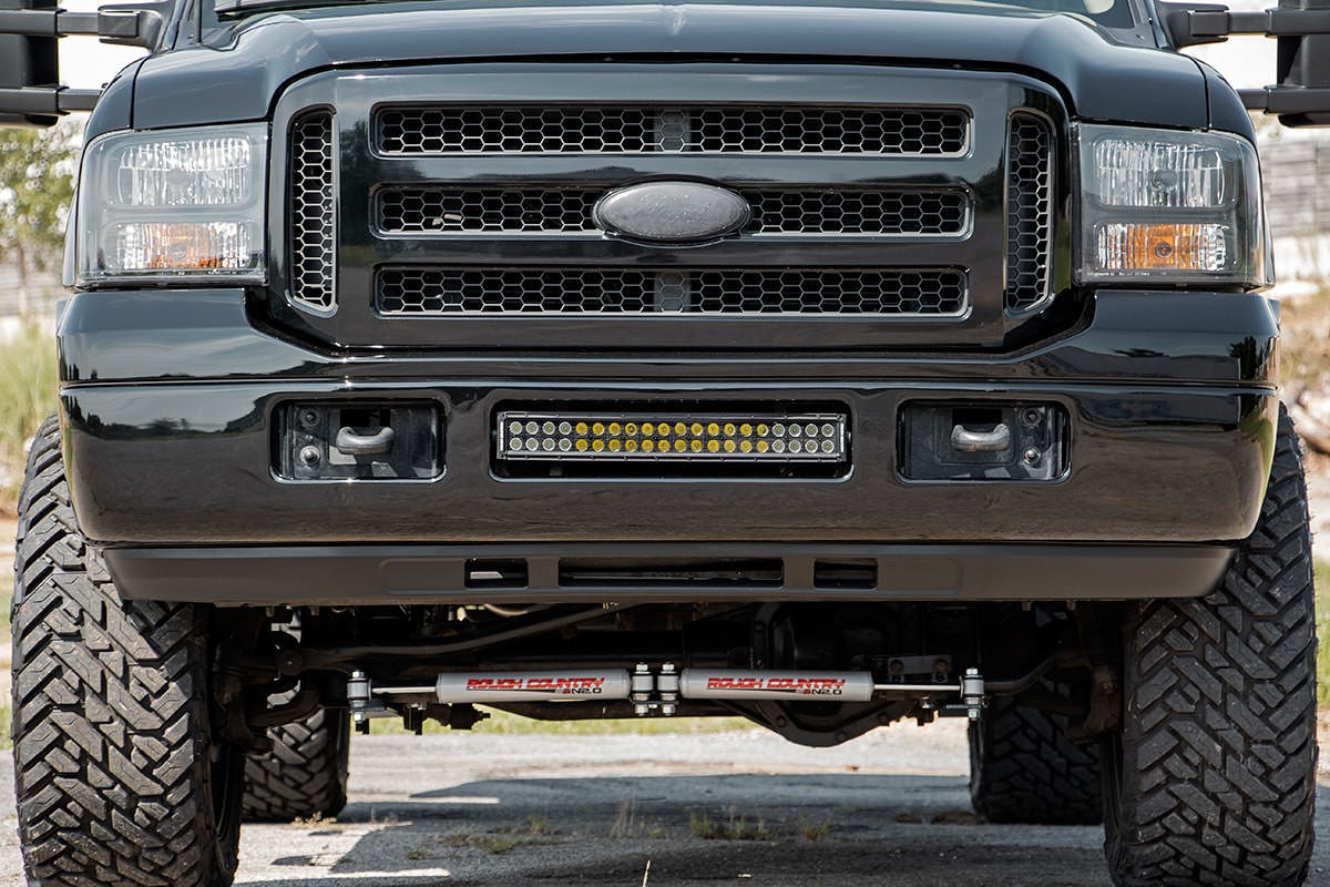 Rough Country Ford 20in LED Bumper Kit Chrome Series w/Amb RL 05-07 F-250/35 70664DRLA