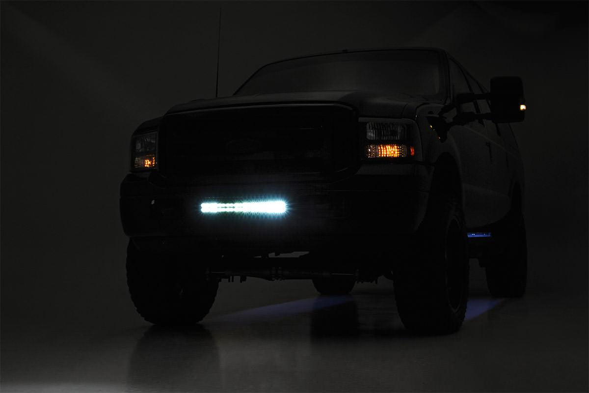 Rough Country Ford 20in LED Bumper Kit Black Series w/ DRL 05-07 F-250/350 70665DRL