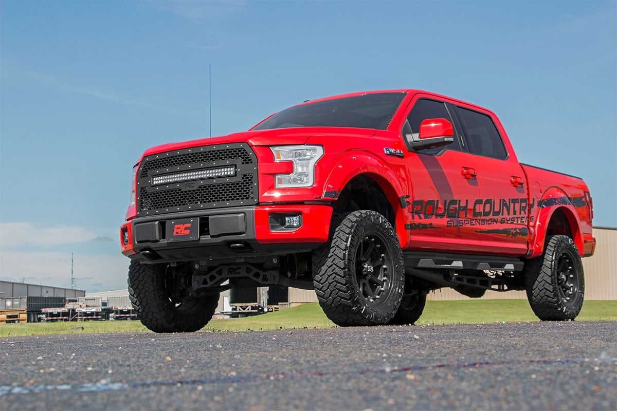 Rough Country 30" Curved Cree LED Light Bar-Dual Row Black Series Cool White DRL 72930BD