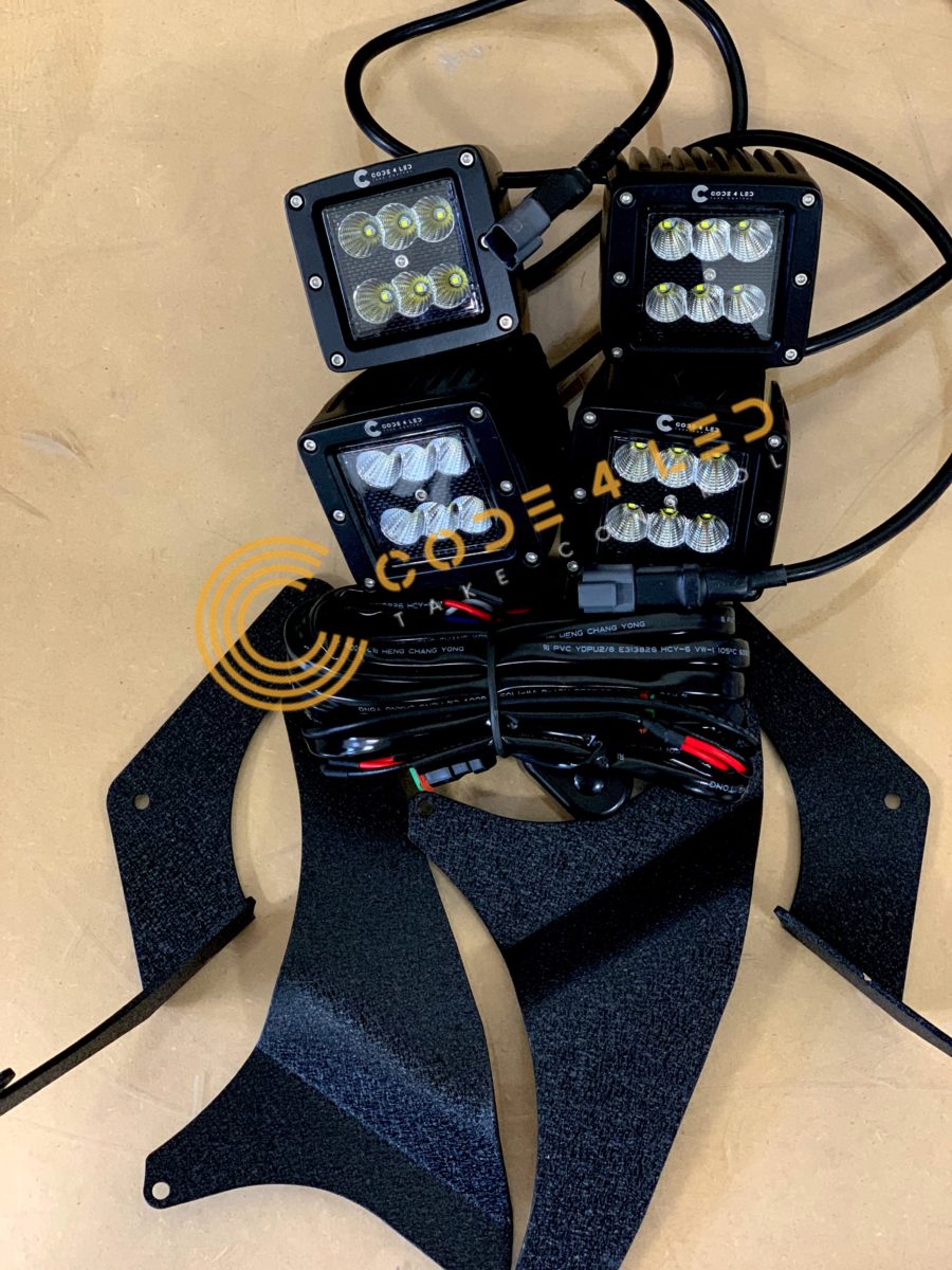 Code 4 LED Supply JL A Pillar Pod Light Kit (C4-JL4POD-PK)