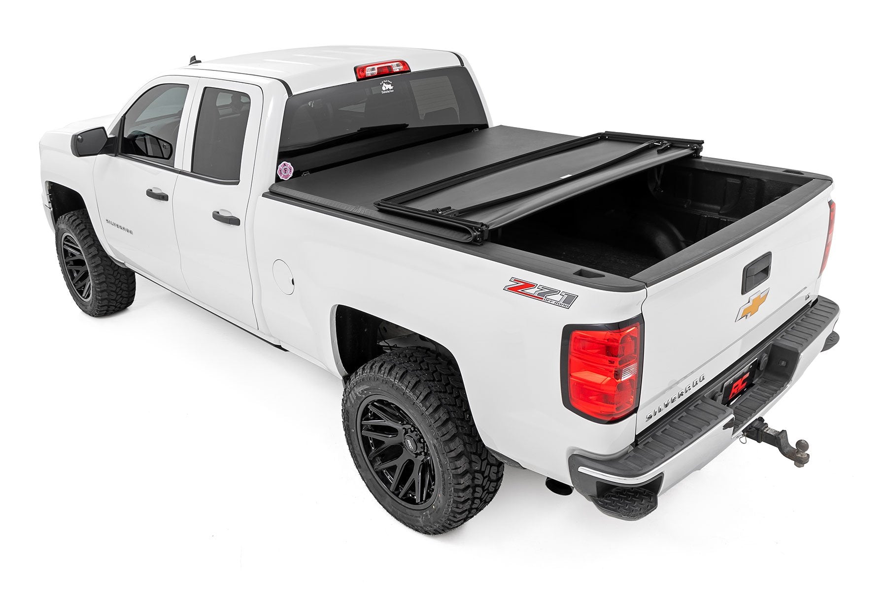 Rough Country Soft Tri-Fold Bed Cover | 6'7" Bed | Chevy/GMC 1500/2500HD/3500HD (14-19 & Classic) 41214650A