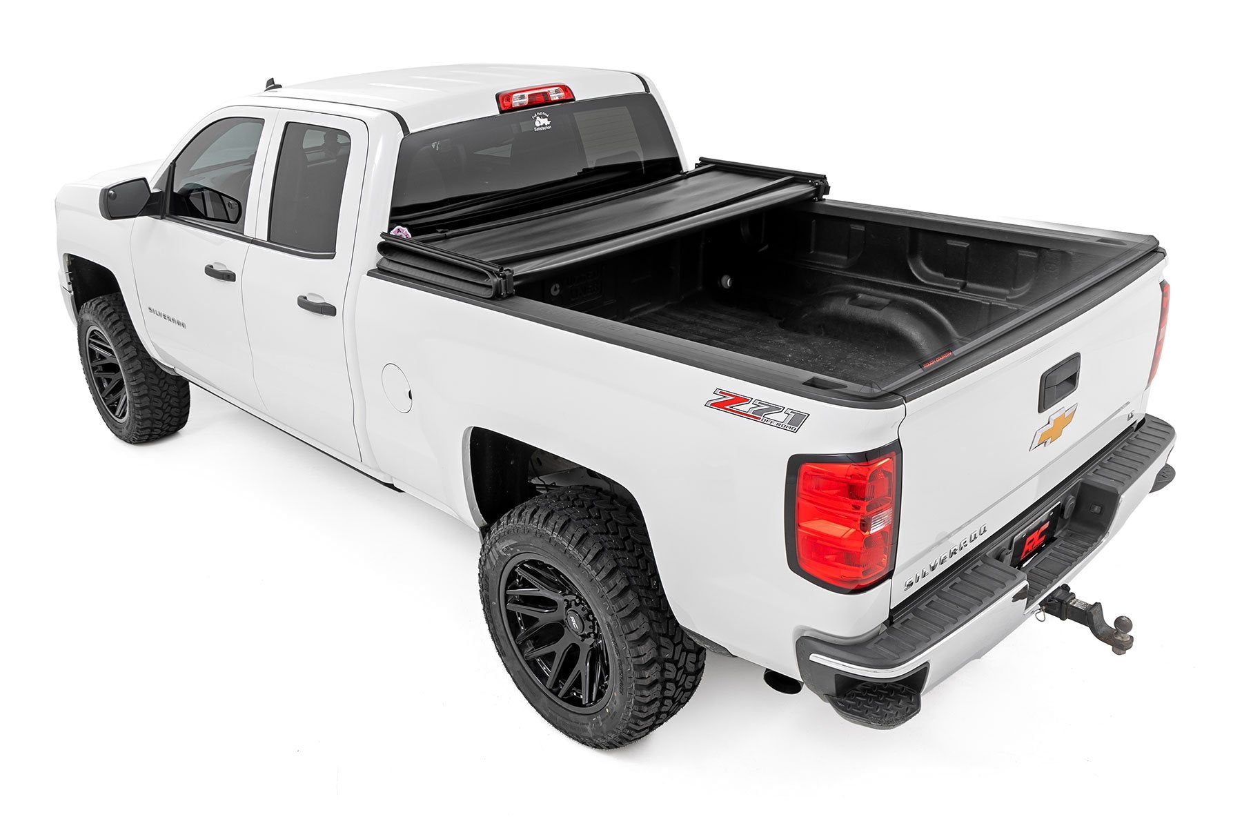 Rough Country Soft Tri-Fold Bed Cover | 6'7" Bed | Chevy/GMC 1500/2500HD/3500HD (14-19 & Classic)