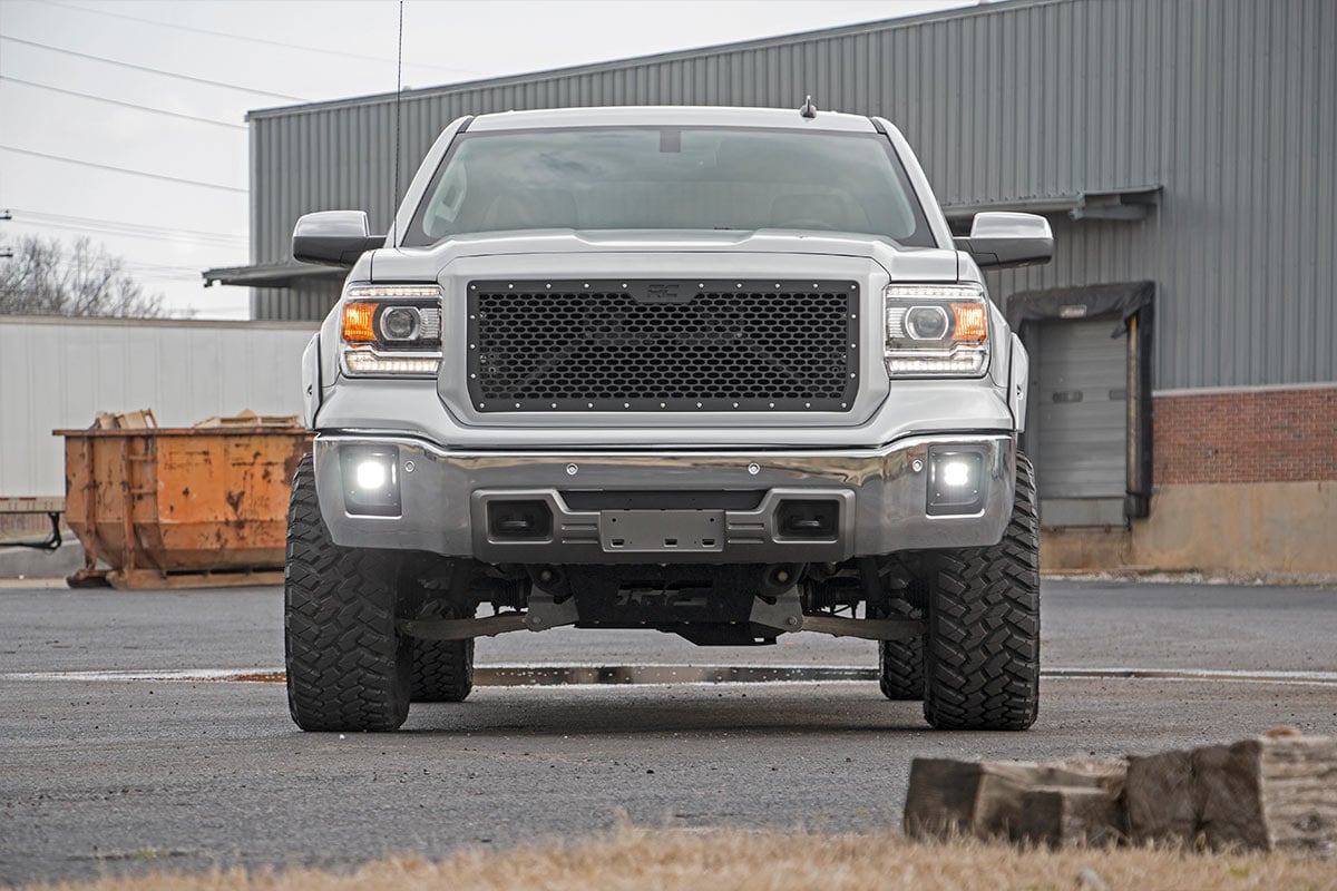Rough Country GMC 2-inch Cree LED Fog Light Kit Black Series 14-15 Sierra 1500 70689