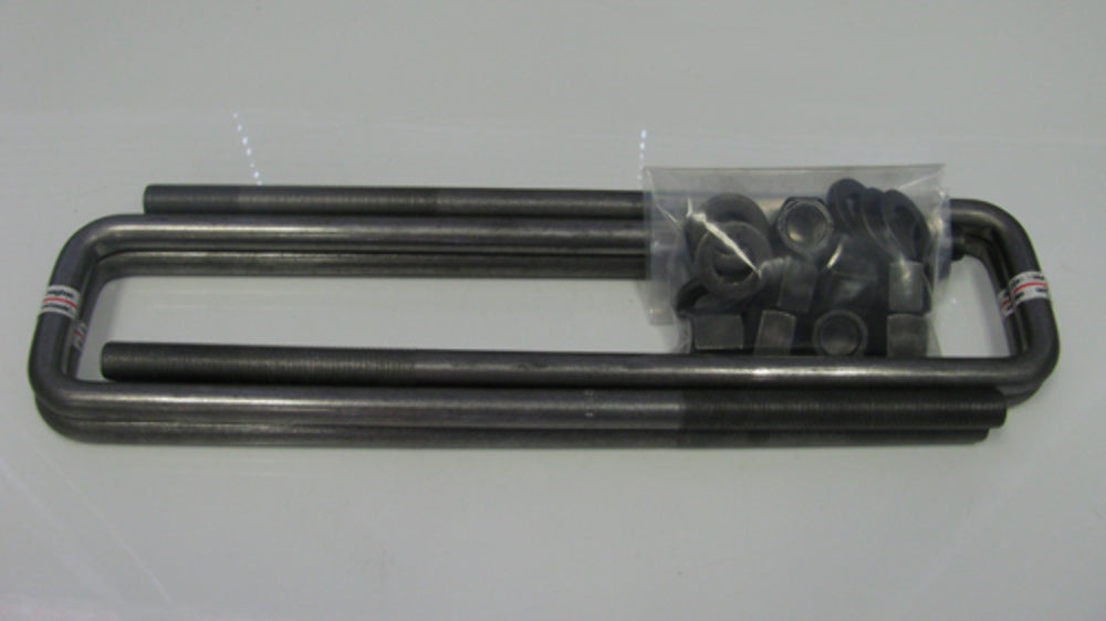 Set of 4 U-Bolts, 3/4" x 3-1/4" x 15-1/2" Square