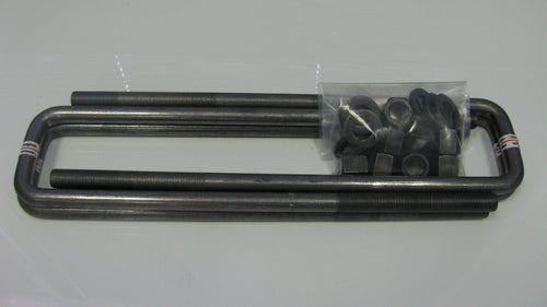 Set of 4 U-Bolts, 3/4" x 3-1/4" x 15-1/2" Square