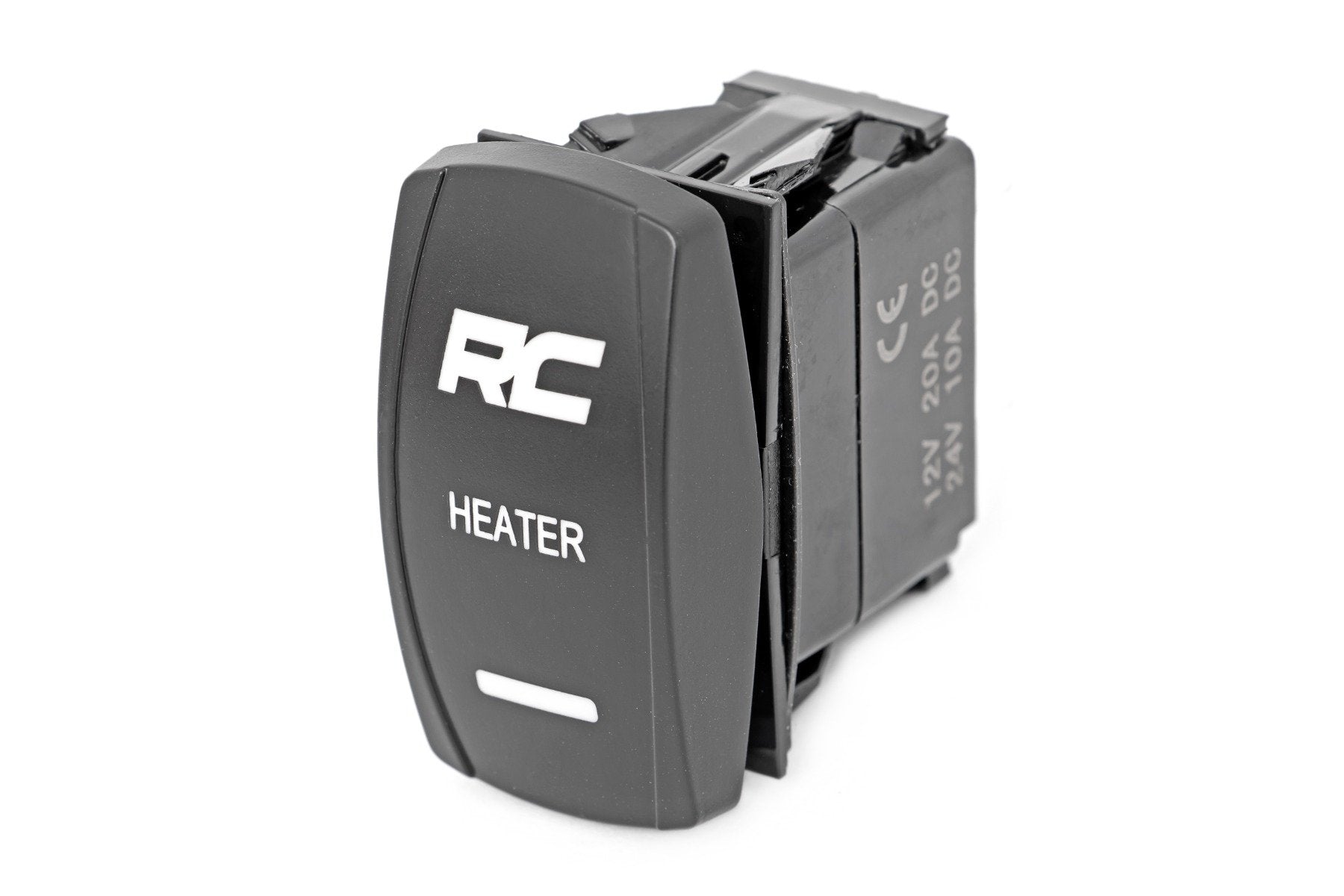 Rough Country Rocker Switch | Cab Heater | 2x1 with Logo | Blue Back Light 710HS