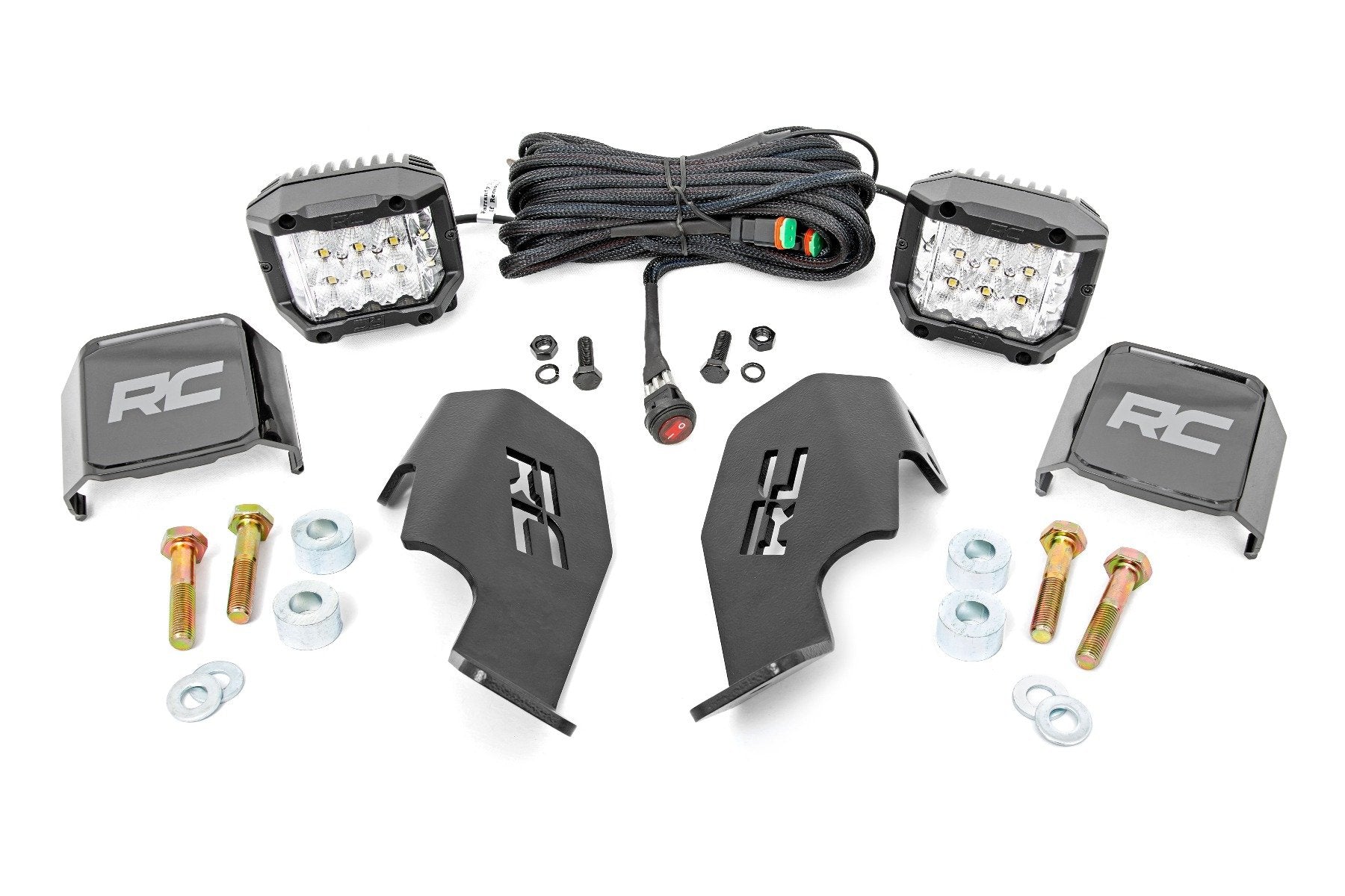 Rough Country Dual LED Cube Kit fits Honda 19-20 Talon Wide Angle 92035