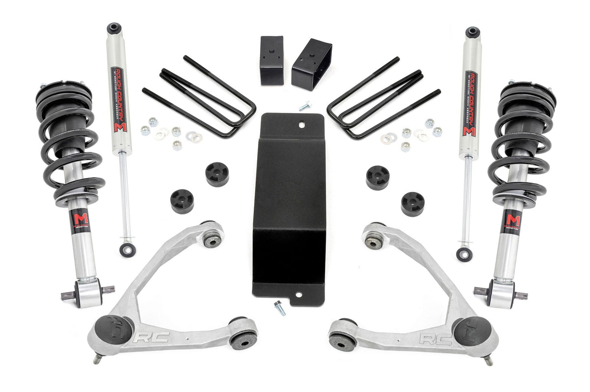 Rough Country 3.5" Lift Kit w/Forged Upper Control Arms Chevy GMC 1500 PU 07-16 4WD 19431A