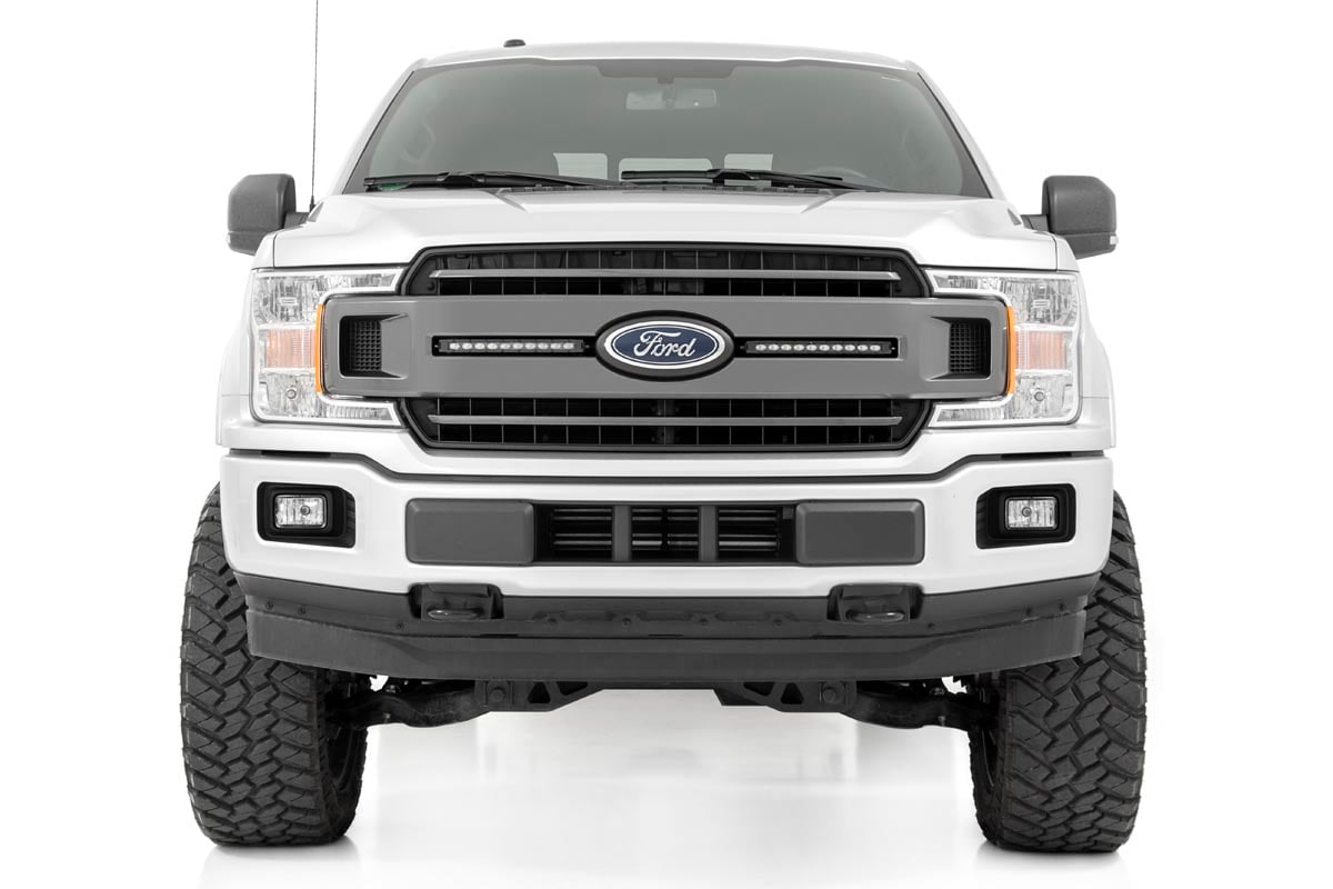 Rough Country Ford Dual 10in LED CM Ser Grille Kit 18-20 F-150 XLT-CM Ser 70809