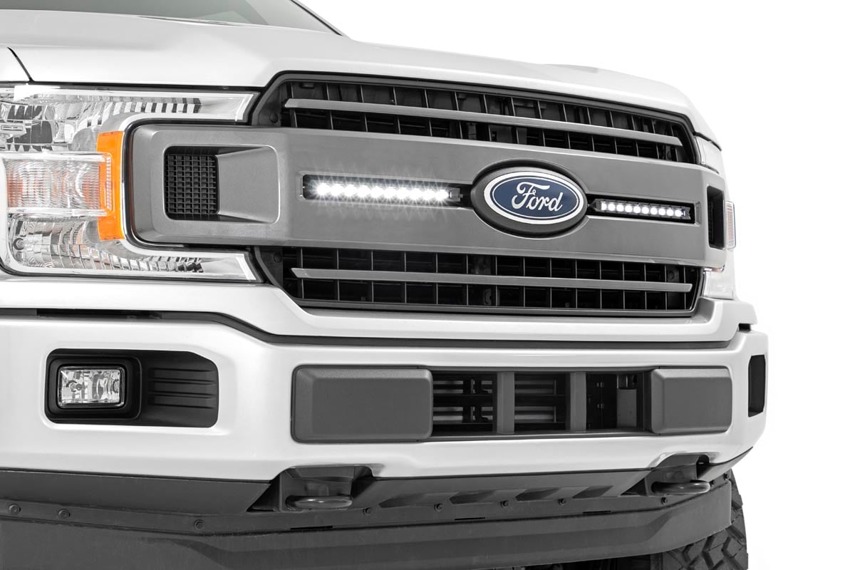 Rough Country Ford Dual 10in LED CM Ser Grille Kit 18-20 F-150 XLT-CM Ser 70809