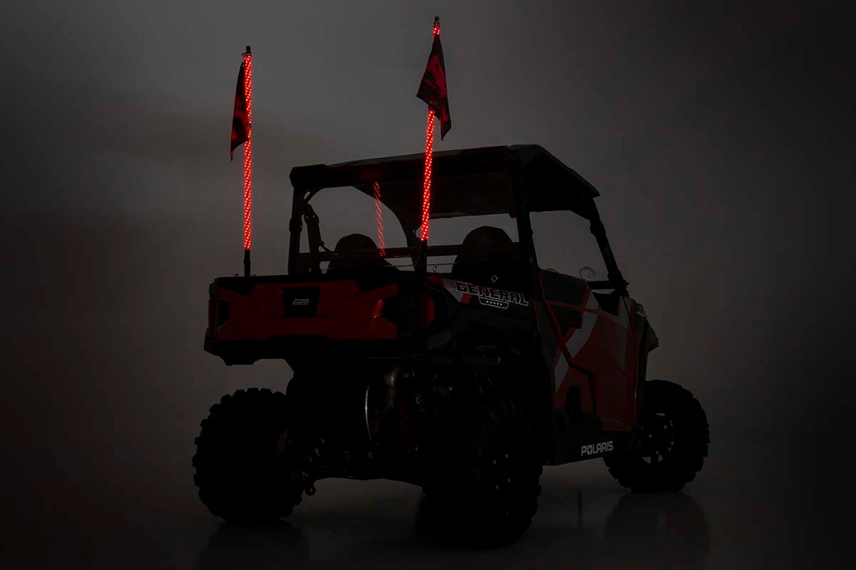 Rough Country Multi-Function UTV LED Whip Lights w/ Remote Control 93004