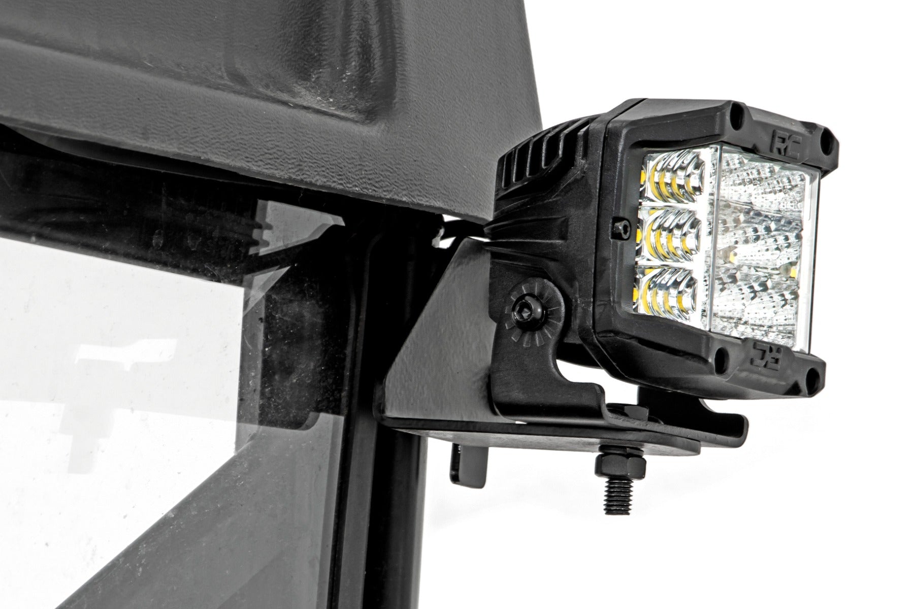 Rough Country LED Light RR Cage Mount 2" Black Spots Polaris Ranger 13-21 93143