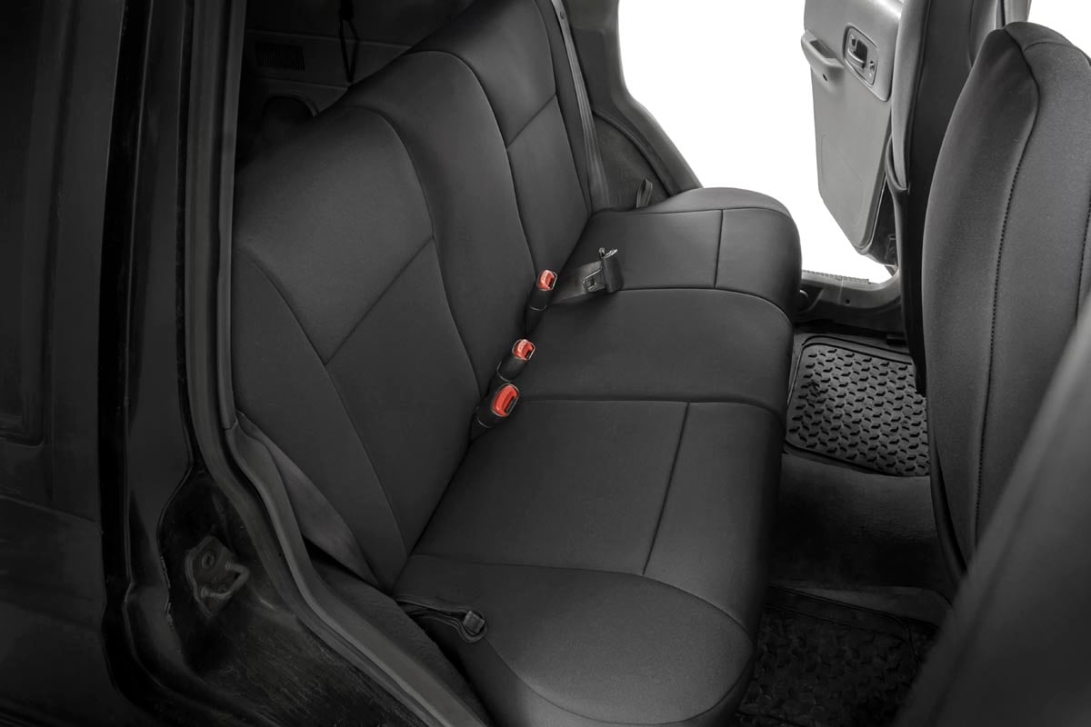 Rough Country Jeep Neo Seat Cover Set Black 97-01 XJ w/Detachable Headrest 91023