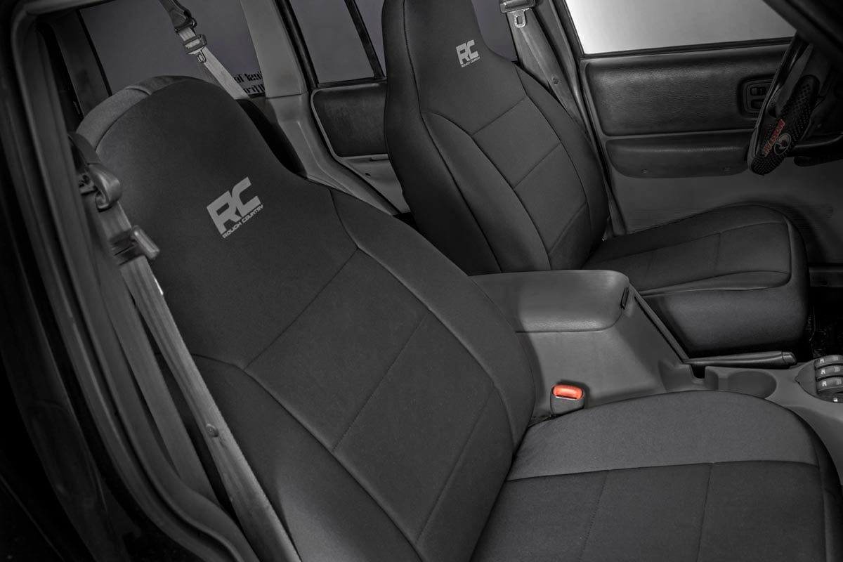 Rough Country Jeep Neo Seat Cover Set Black 97-01 XJ w/Detachable Headrest 91023