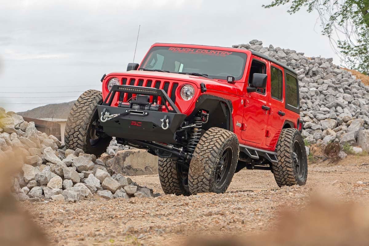 Rough Country 3.5" Lift Kit | Adj Lower | FR D/S | M1 | for Jeep Wrangler Unlimited 4WD (24-25)